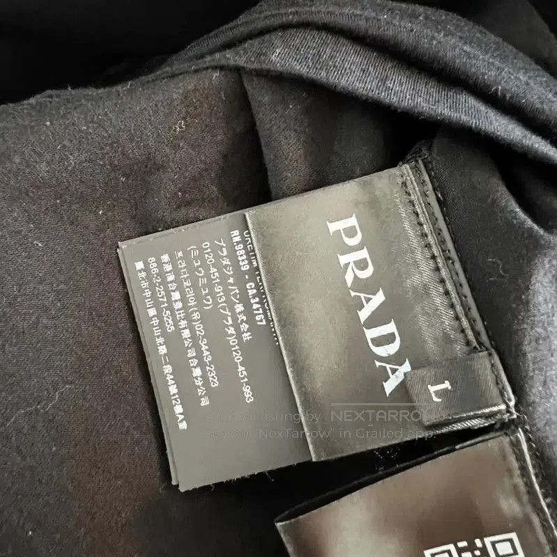 Prada Prada Black Cotton Men's T-Shirt XL. Size US XL / EU 56 / 4 - 4 Thumbnail