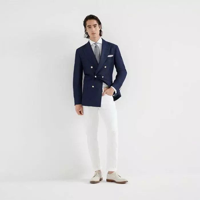 Brunello Cucinelli Shirt in White Size US S / EU 44-46 / 1 - 5 Thumbnail