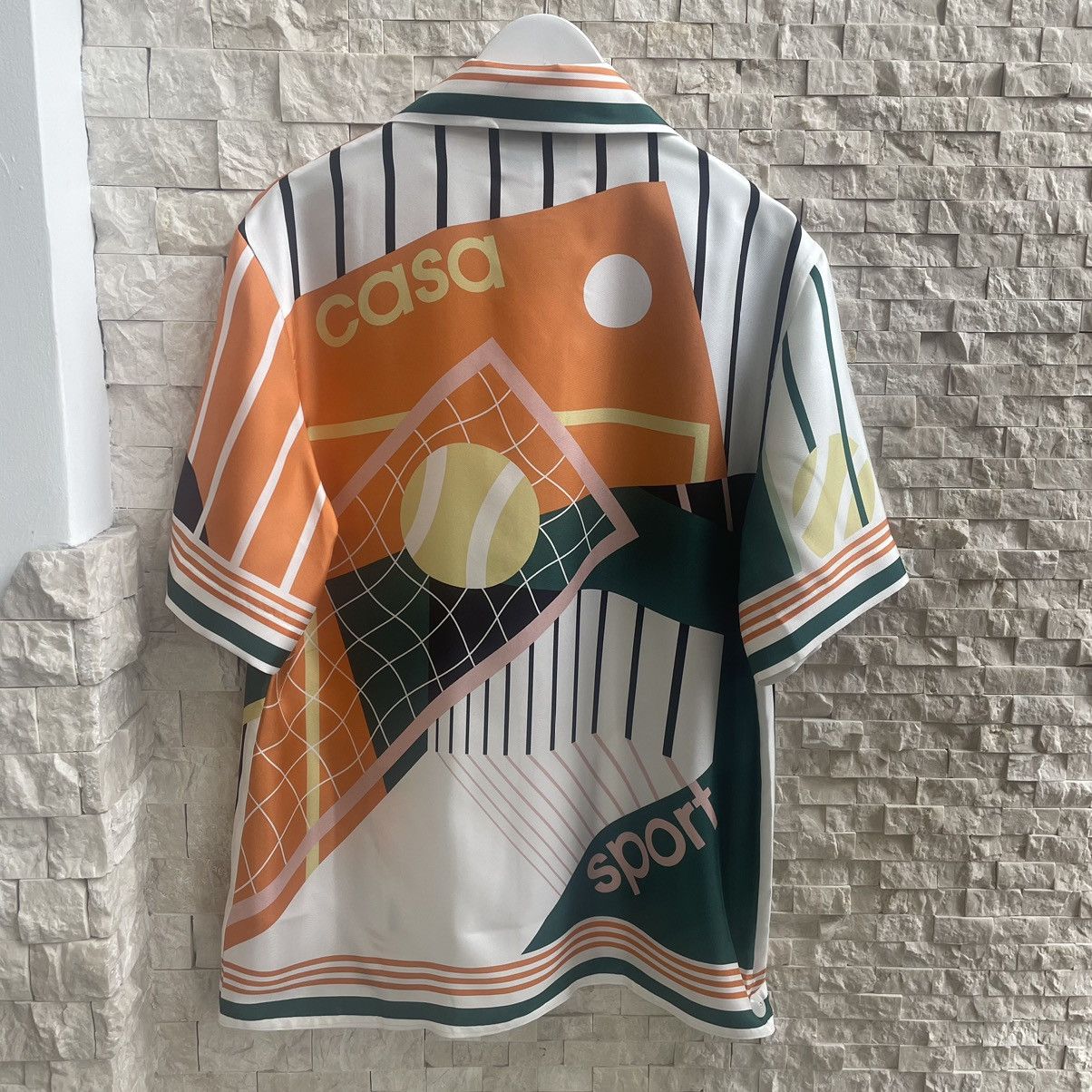 Casablanca Casablanca Court Abstrait Silk Cuban Collar Shirt Size L Size US L / EU 52-54 / 3 - 2 Thumbnail