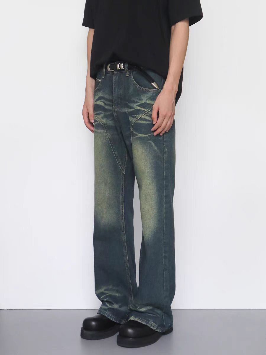 Japanese Brand × Jean High street washed and spliced micro flare jeans Size US 34 / EU 50 - 2 Thumbnail