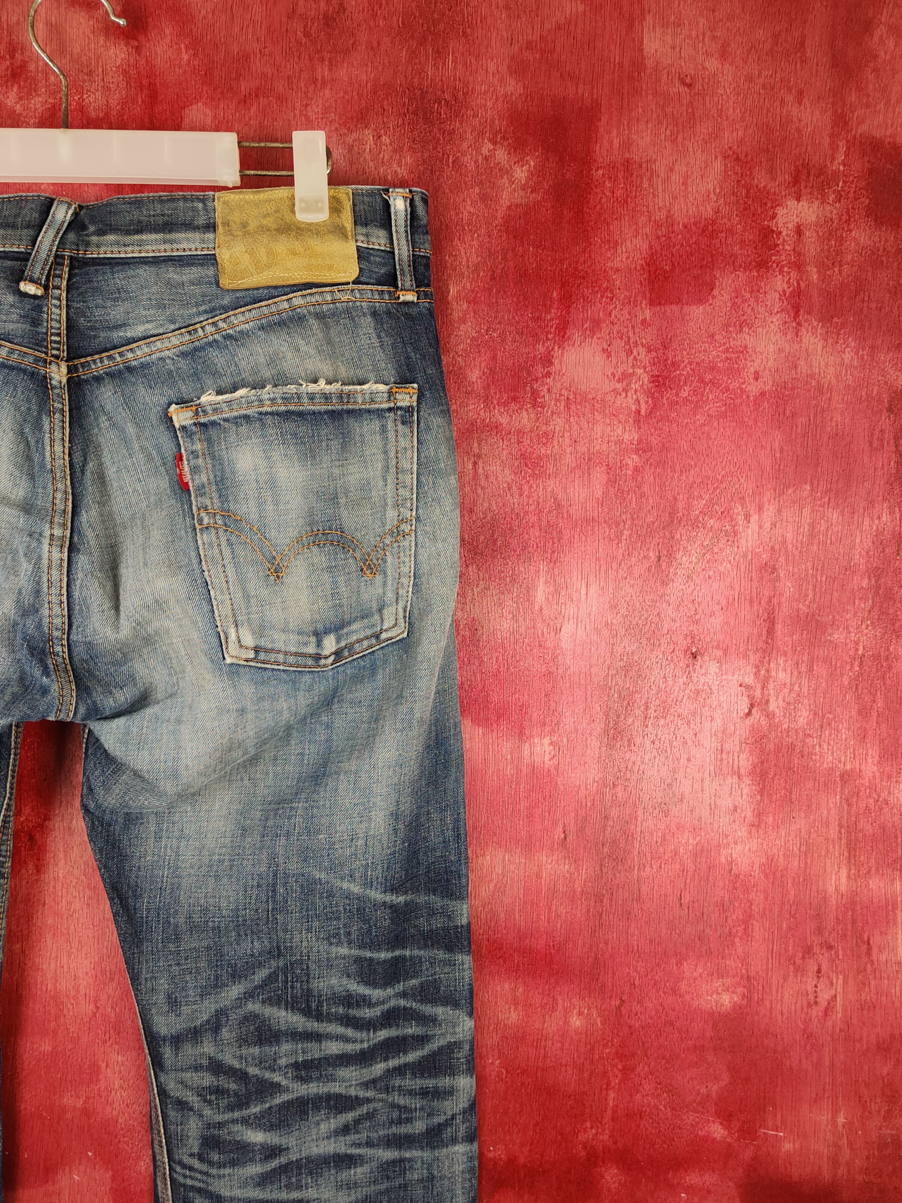 Edwin Edwin Dark Blue Faded Distressed Ripped Jeans #S1691 Size US 32 / EU 48 - 12 Thumbnail