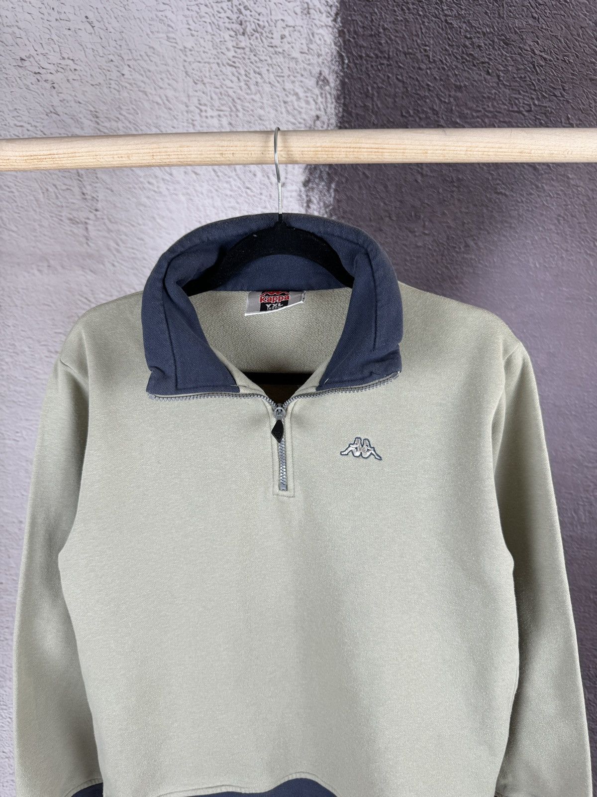 Kappa × Vintage Kappa vintage 90s grey half zip pullover sweater size YXL Size US XS / EU 42 / 0 - 5 Thumbnail