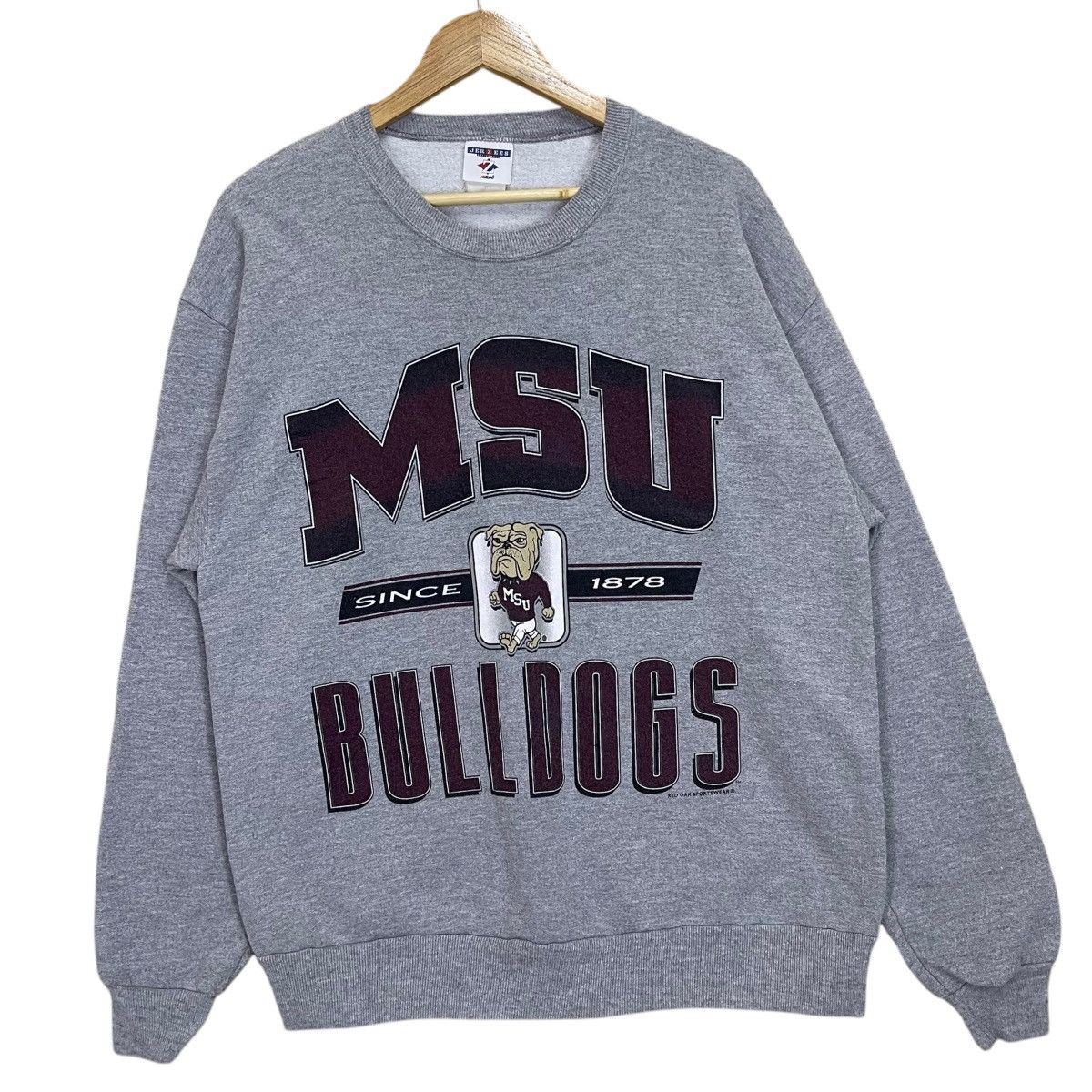 Vintage Vintage 90s Mississippi State University Bulldogs Sweatshirt Size US M / EU 48-50 / 2 - 1 Thumbnail