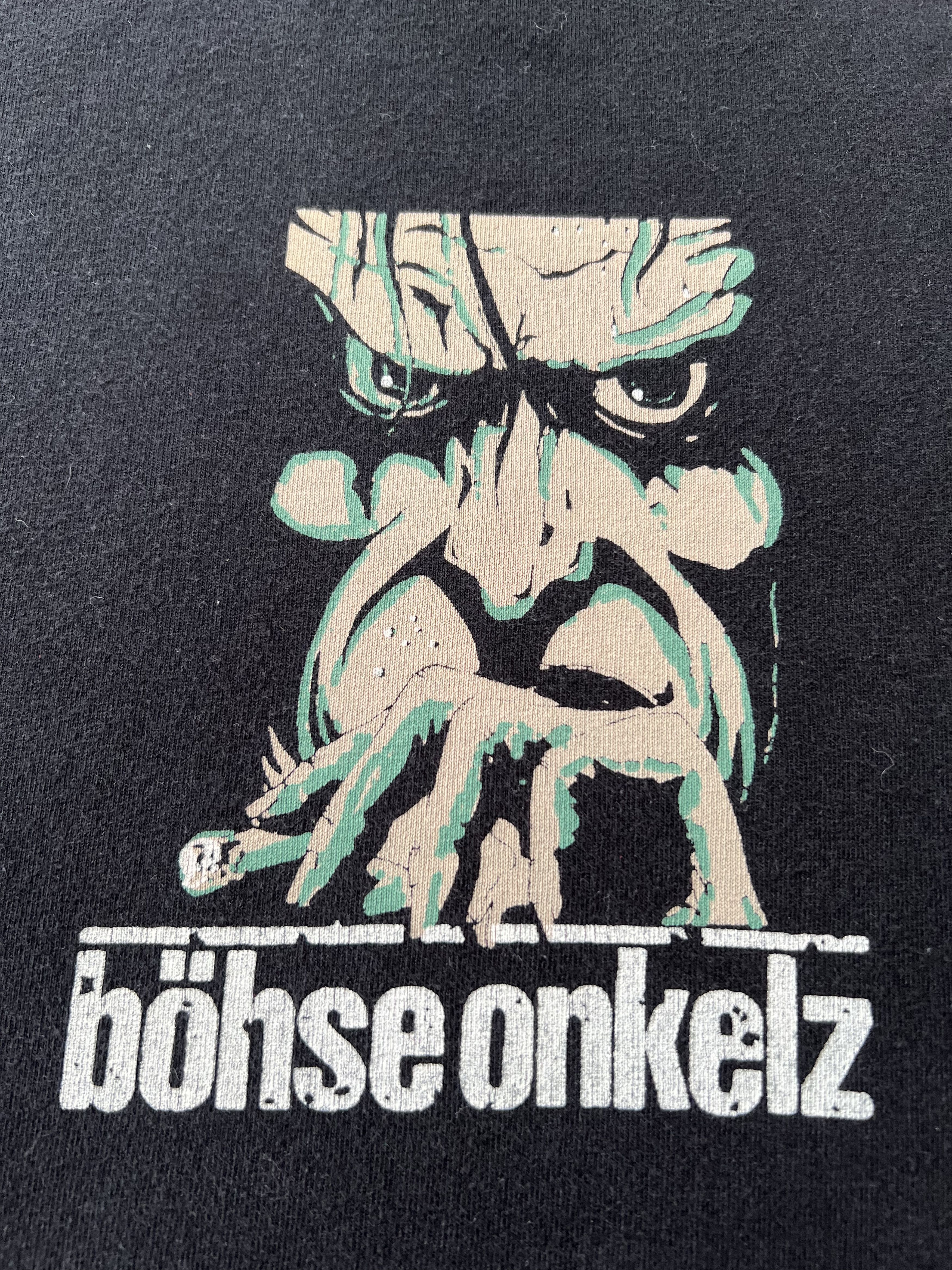 Band Tees Vintage 90s Bohse Onkelz Black T-shirt Size US XL / EU 56 / 4 - 4 Thumbnail