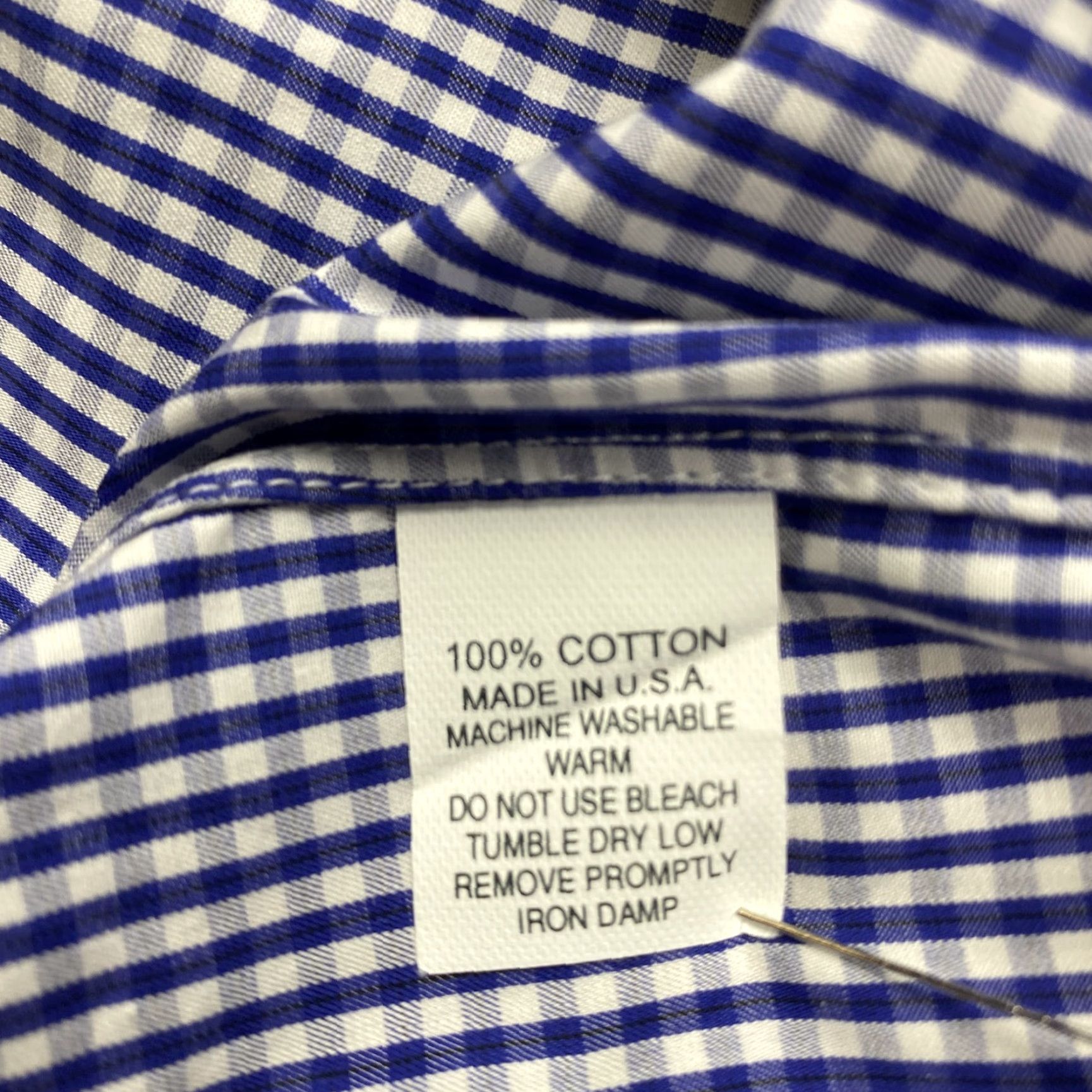 Vintage VINTAGE Maus & Hoffman Shirt Mens L Blue White Gingham Check Button-Down Cotton USA Size US L / EU 52-54 / 3 - 6 Thumbnail