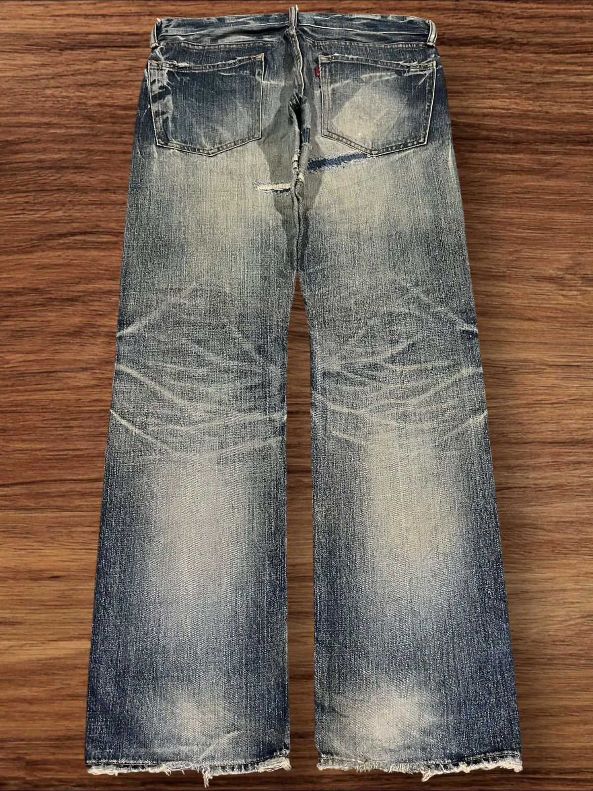 Eternal Vintage Eternal 811 Intense Whiskering Faded Frayed Hem Jean Size US 34 / EU 50 - 2 Thumbnail