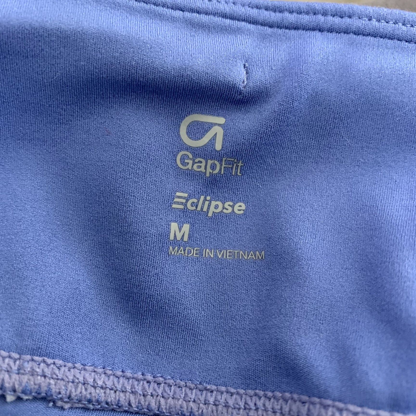 Gap GapFit Leggings Womens M Blue Solid Stretch Lightweight Cross Training Skinny Inseam 22in Pul On Size 32" / US 10 / IT 46 - 2 Thumbnail