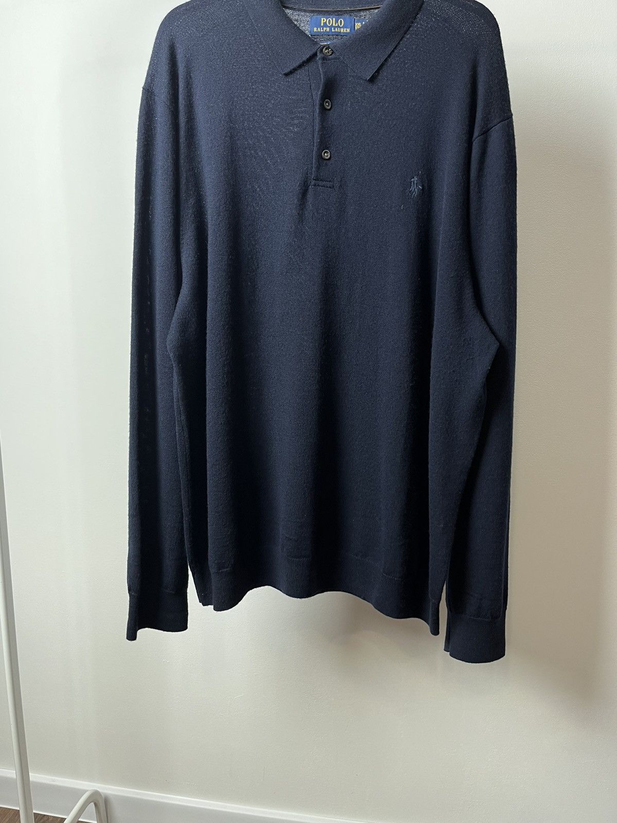 Polo Ralph Lauren × Ralph Lauren Washable Merino Wool Polo Longsleeve Sweater Ralph Lauren Size US XXL / EU 58 / 5 - 5 Thumbnail