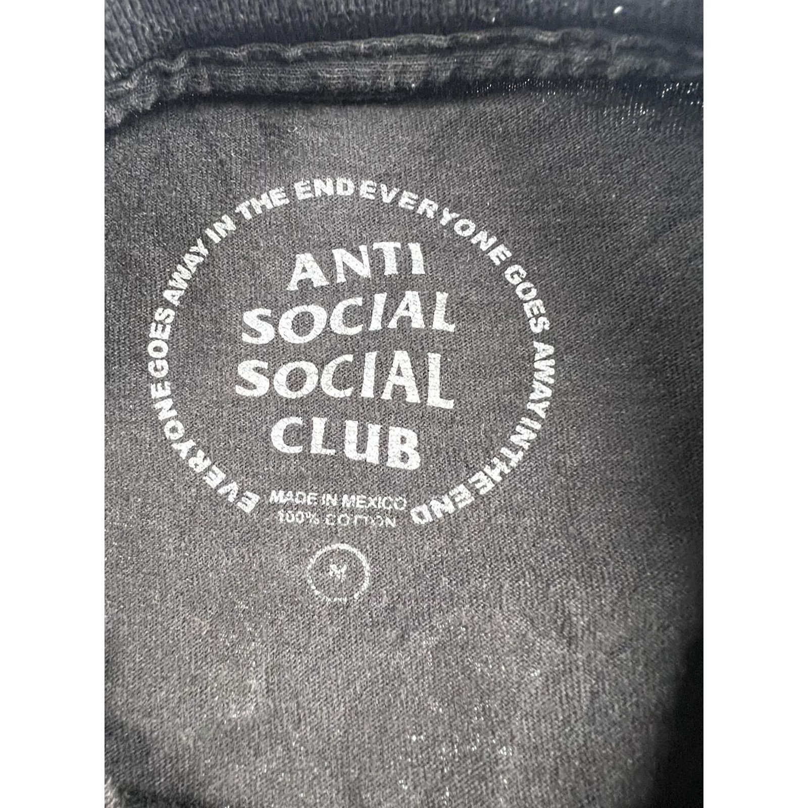 Anti Social Social Club Anti Social Social Club Shirt Mens M Black Graphic Tee Streetwear Size US M / EU 48-50 / 2 - 3 Thumbnail