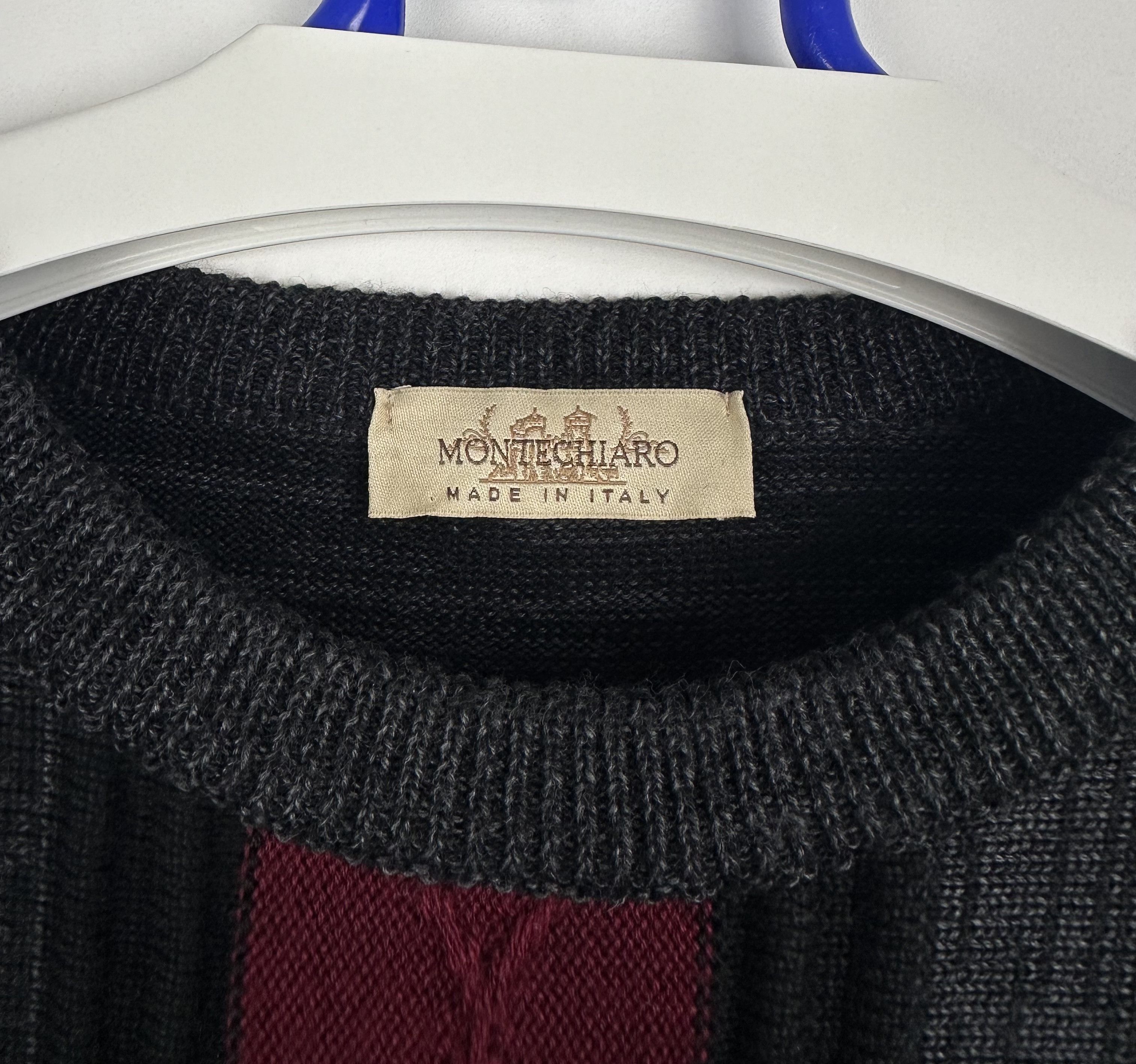 Designer Montechiaro Italy cableknit retro wool sweater Size US XL / EU 56 / 4 - 4 Thumbnail