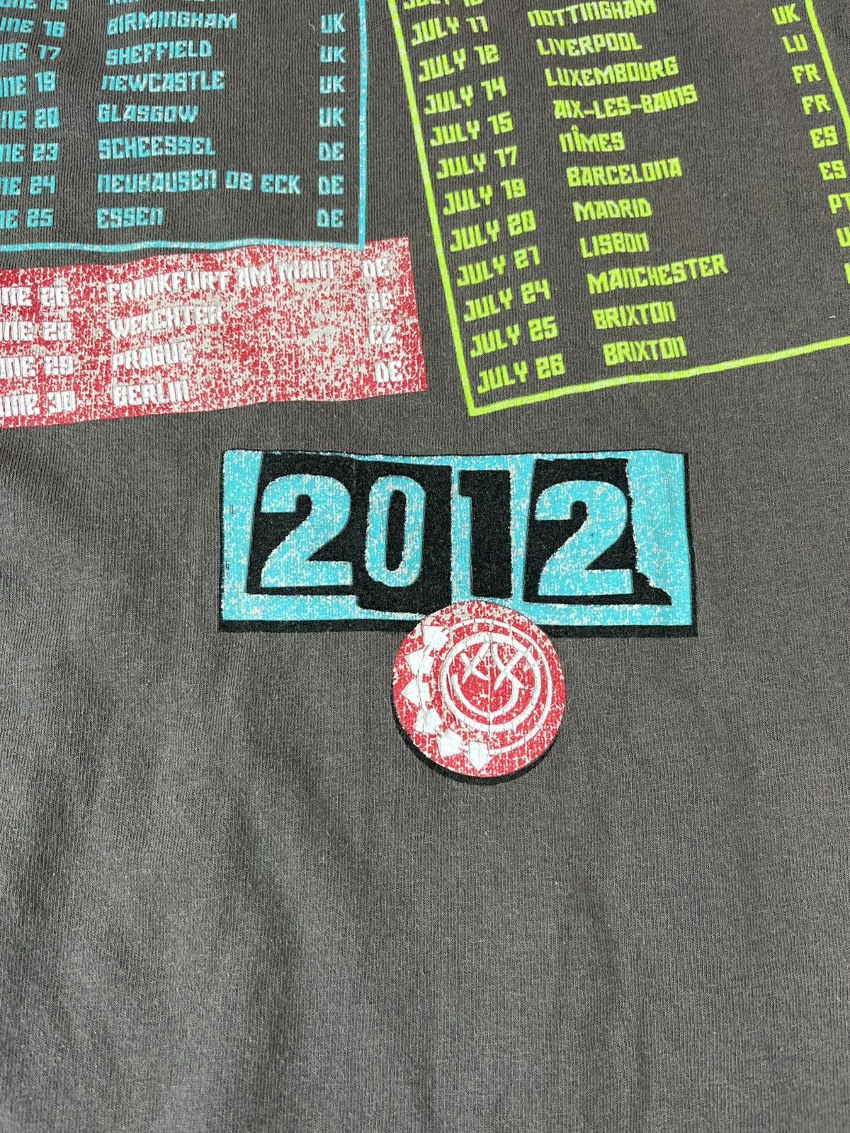 Band Tees Blink-182 2012 Tour T Shirt Crappy Punk Rock Band Size US L / EU 52-54 / 3 - 10 Thumbnail