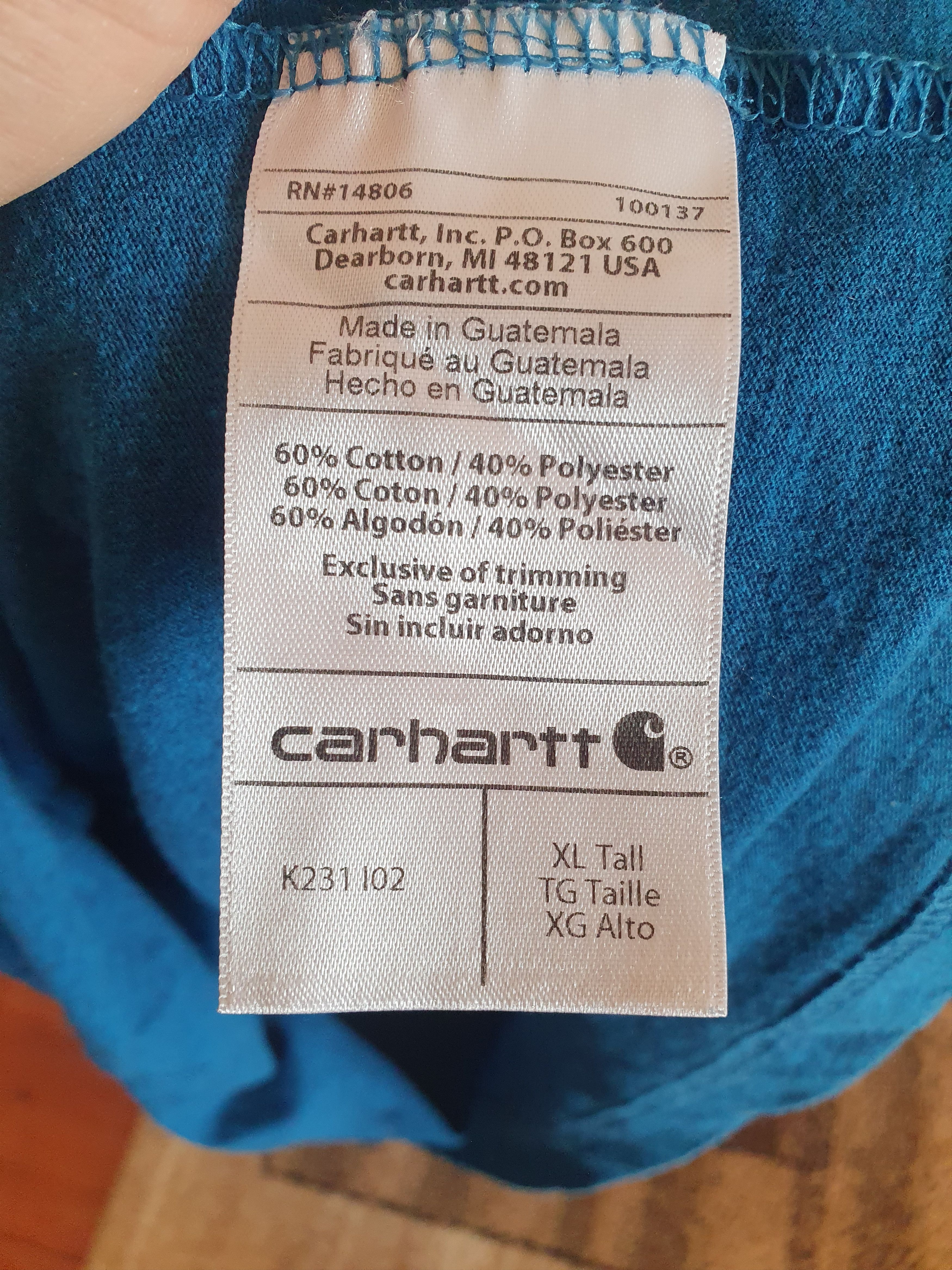 Carhartt Carhartt Original Fit Long Sleeve Tee 2019 K231 102 XL tall Size US XL / EU 56 / 4 - 4 Thumbnail