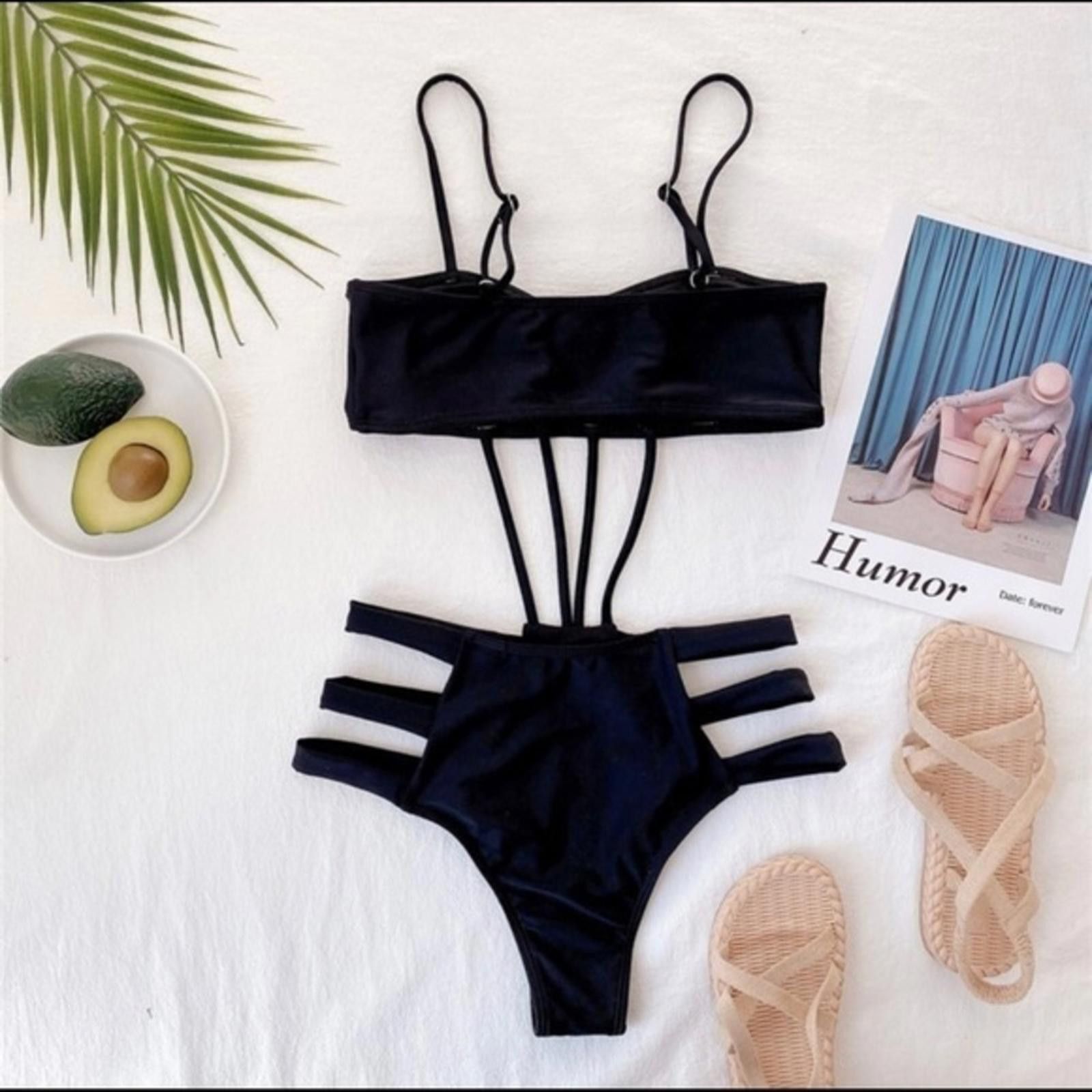 Designer Super Strappy Swim Suit NWT Size ONE SIZE - 3 Thumbnail