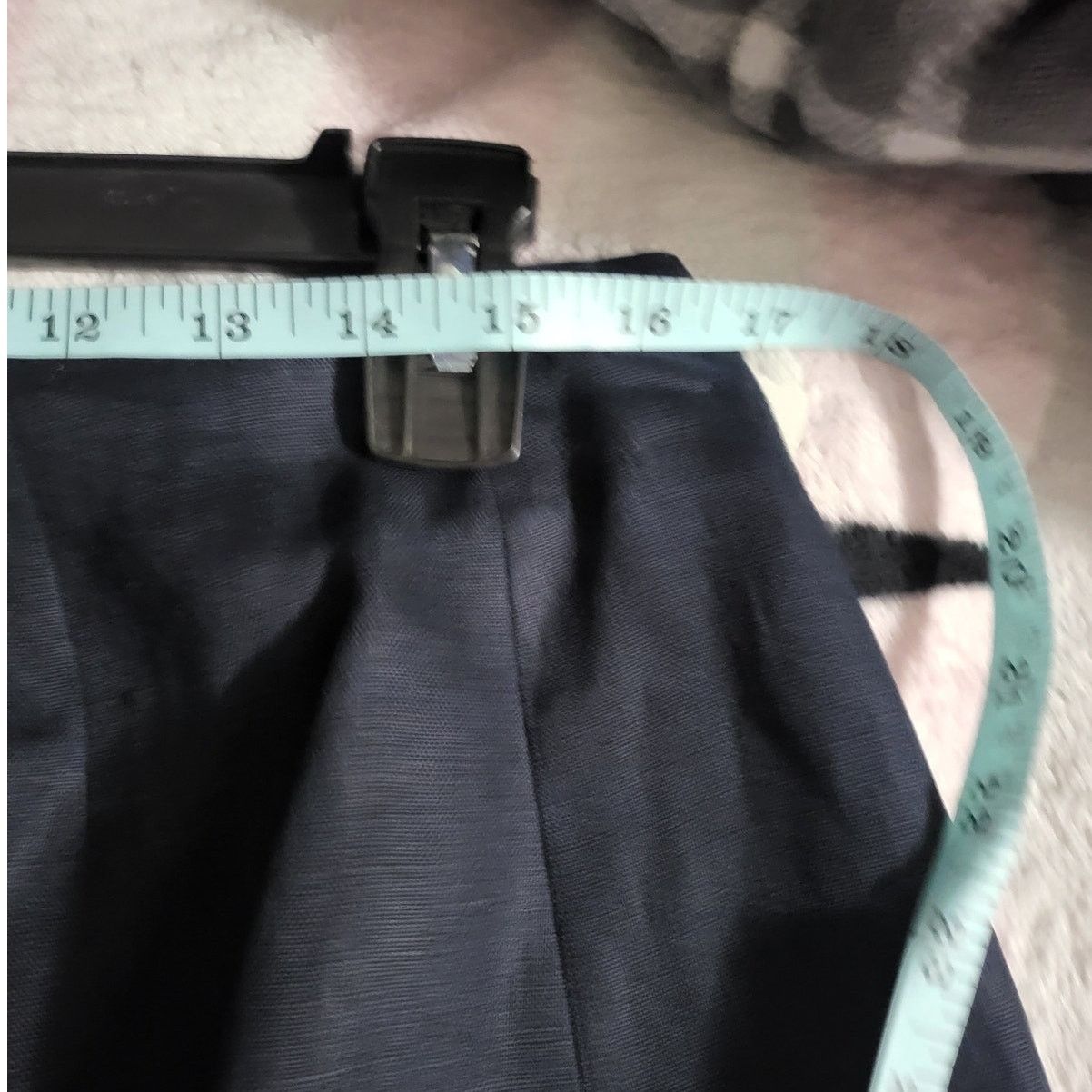 Other Valerie Stevens Pure Linen Dark Blue/Black Pencil Skirt - 14 Size 36" / US 14 / IT 50 - 5 Thumbnail