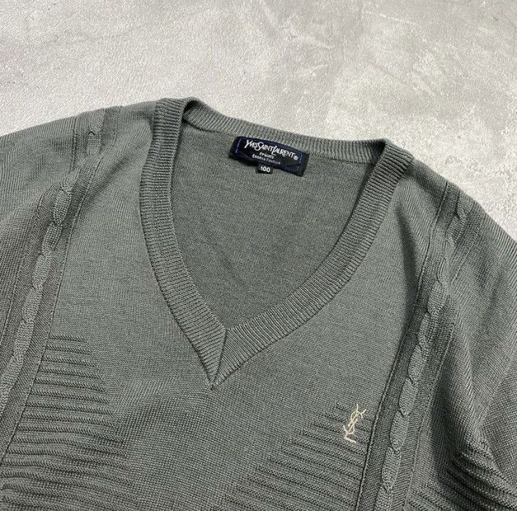 Saint Laurent Paris × Yves Saint Laurent Vintage Yves Saint Laurent Cable Knitwear Size US L / EU 52-54 / 3 - 2 Thumbnail