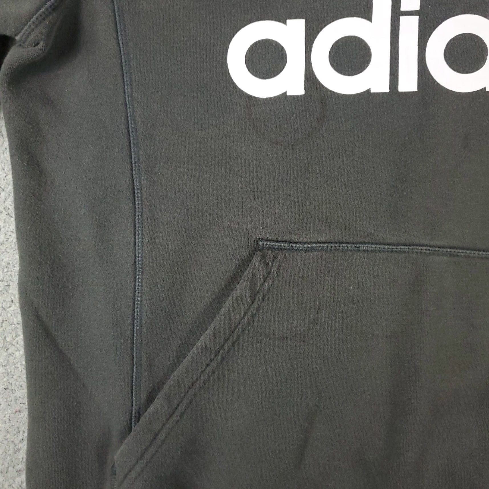 Adidas Adidas Mens Hoodie Pullover Sweater Gray Cotton Blend Long Sleeve Logo All Seasons Size M Size US M / EU 48-50 / 2 - 6 Thumbnail