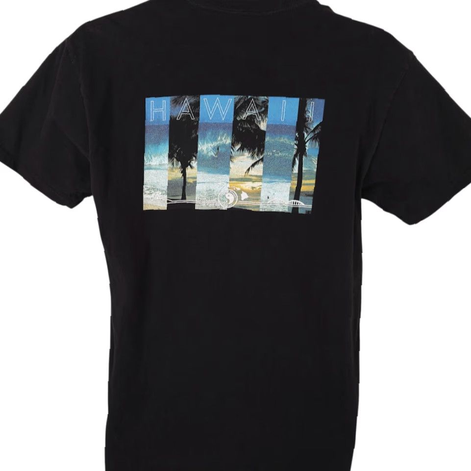 Vintage T&C Surf Designs T Shirt Mens Black Hawaii Surfing Palm Trees Short Sleeve Crew Neck M Cotton Vintage: No Size US M / EU 48-50 / 2 - 4 Thumbnail