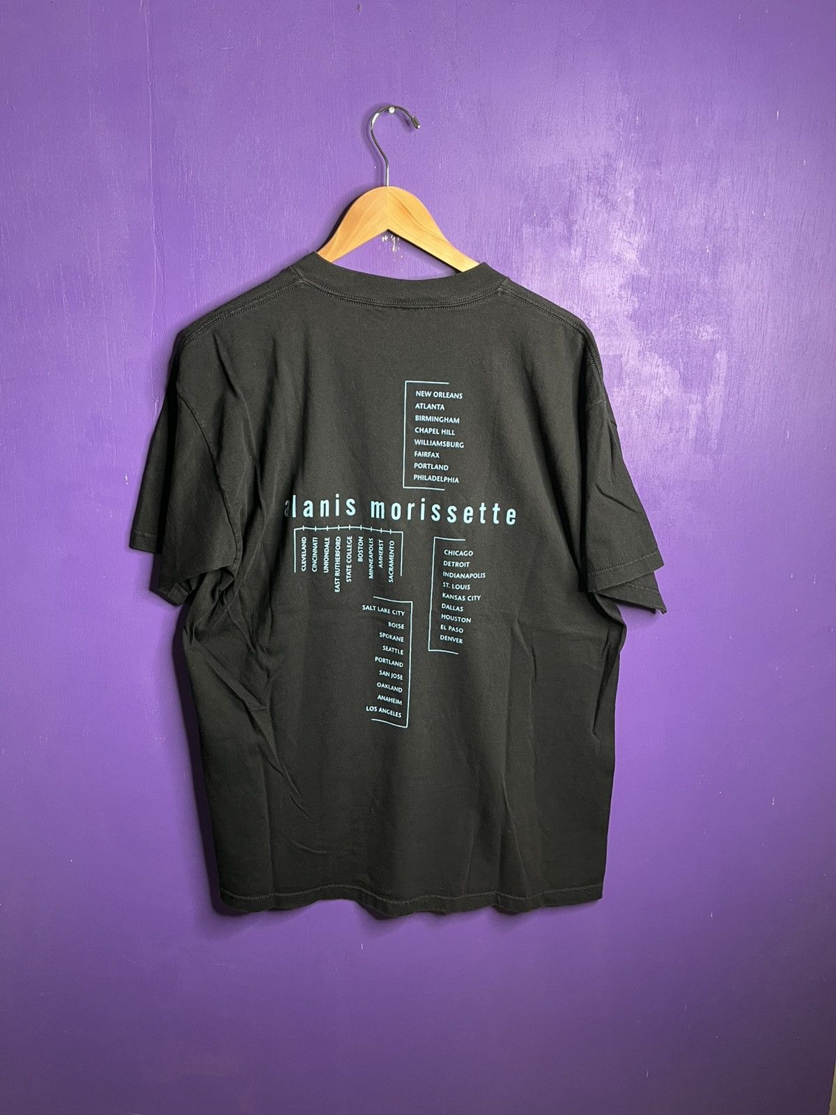 Band Tees × Vintage Vintage 1999 Alanis Morissette junkie tour t-shirt Size US XL / EU 56 / 4 - 2 Thumbnail