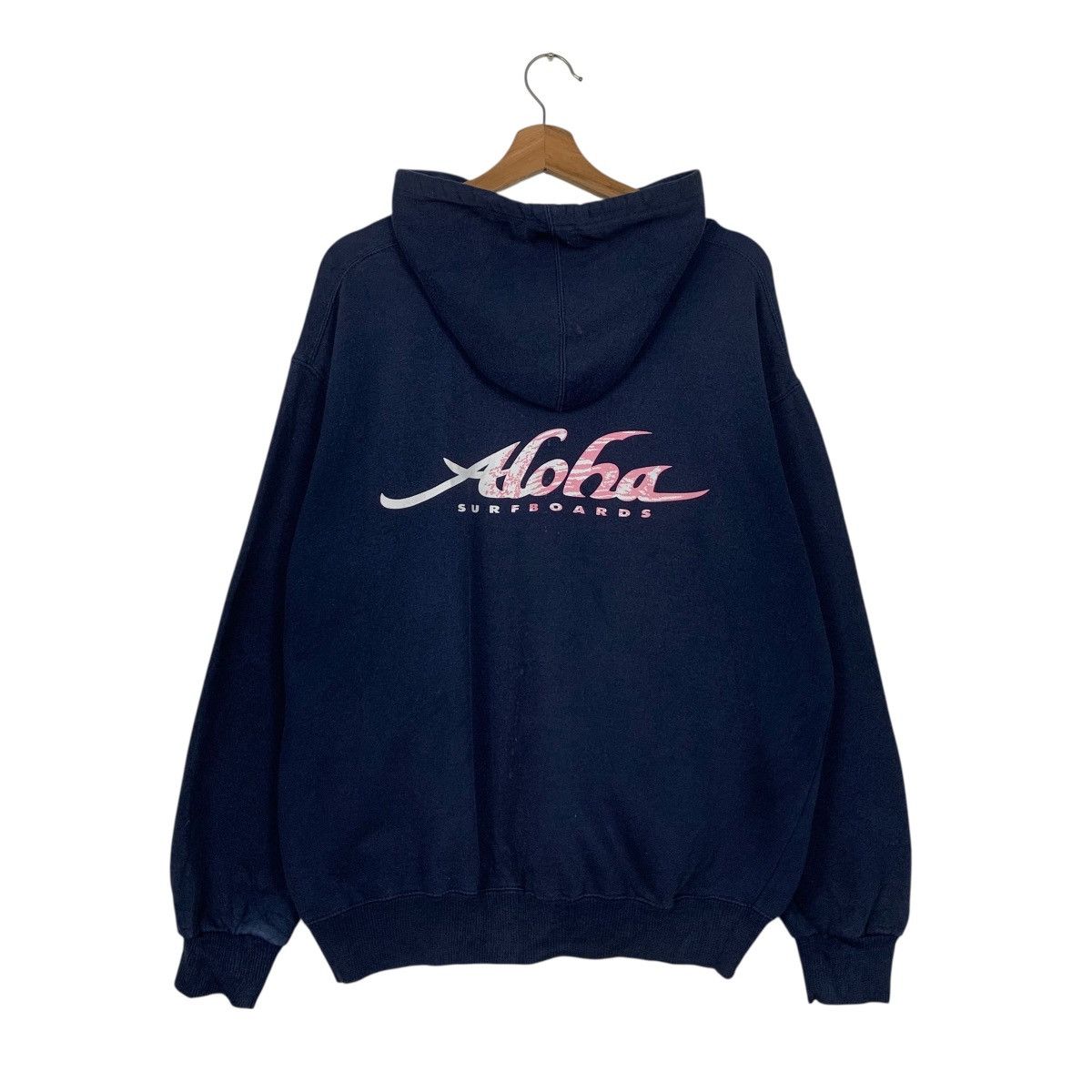 Vintage 90’s ALOHA Surfboards Pullover Hoodie Sweatshirt #3612-C165 Size US L / EU 52-54 / 3 - 1 Thumbnail