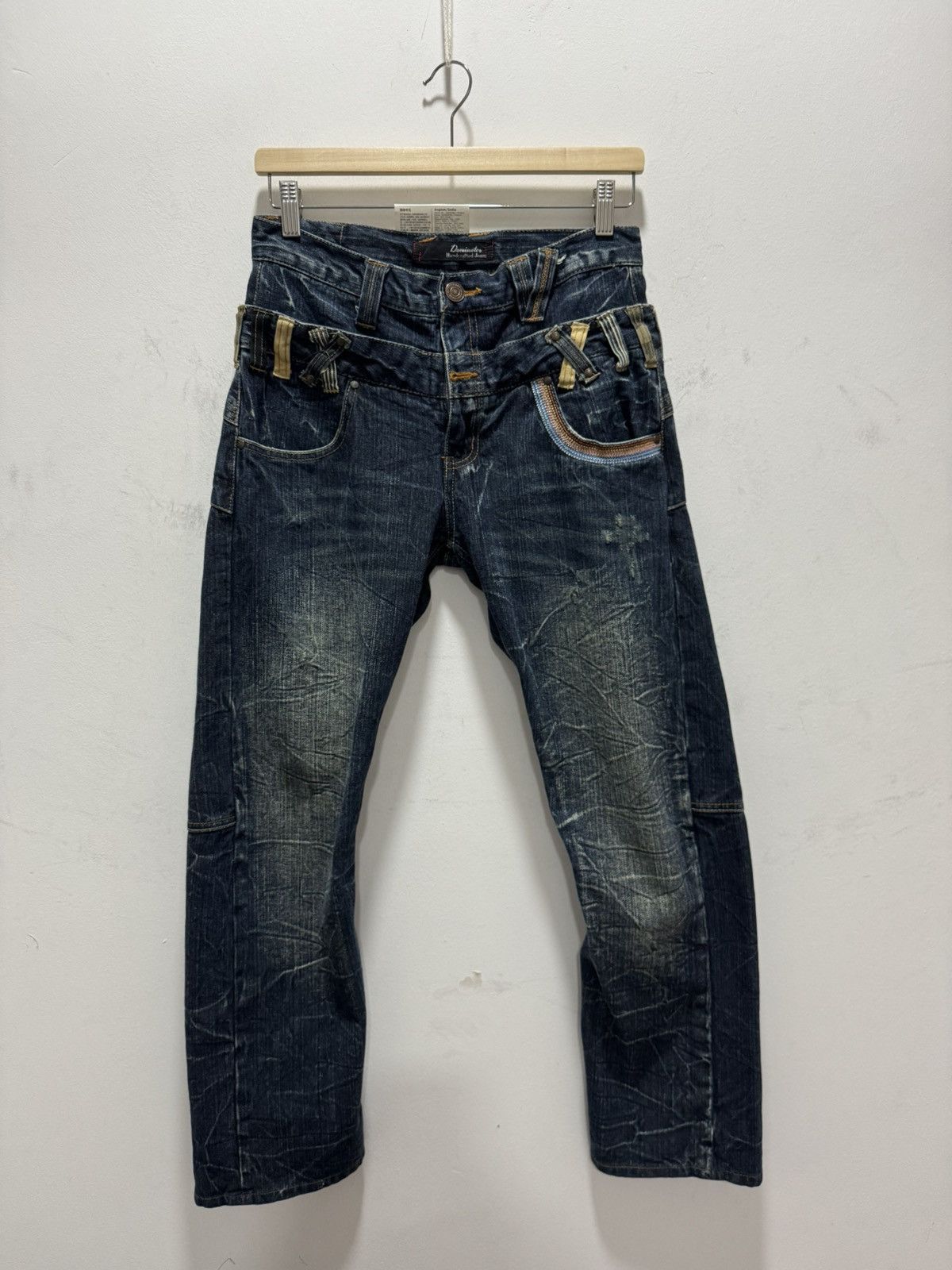Japanese Brand JAPANESE DESIGN DOMINATE PUNK STYLE CURVED DISTRESSED JEANS Size US 28 / EU 44 - 7 Thumbnail