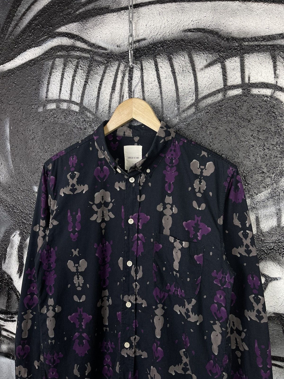 Japanese Brand × Wood Wood Wood Wood Rorschach Printed Button Up Shirt Men’s Size S Size US S / EU 44-46 / 1 - 3 Thumbnail