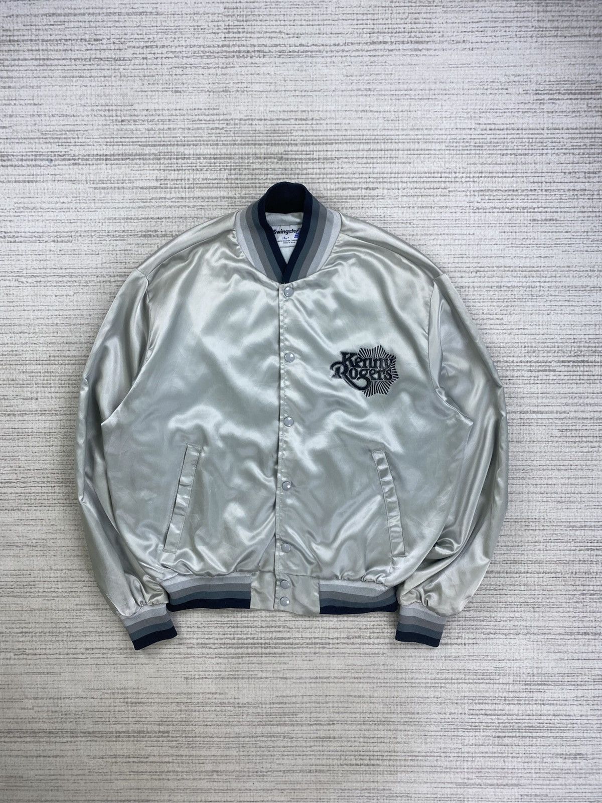 Swingster Vintage Swingster Kenny Rogers Satin Bombers Jacket Size US L / EU 52-54 / 3 - 2 Thumbnail