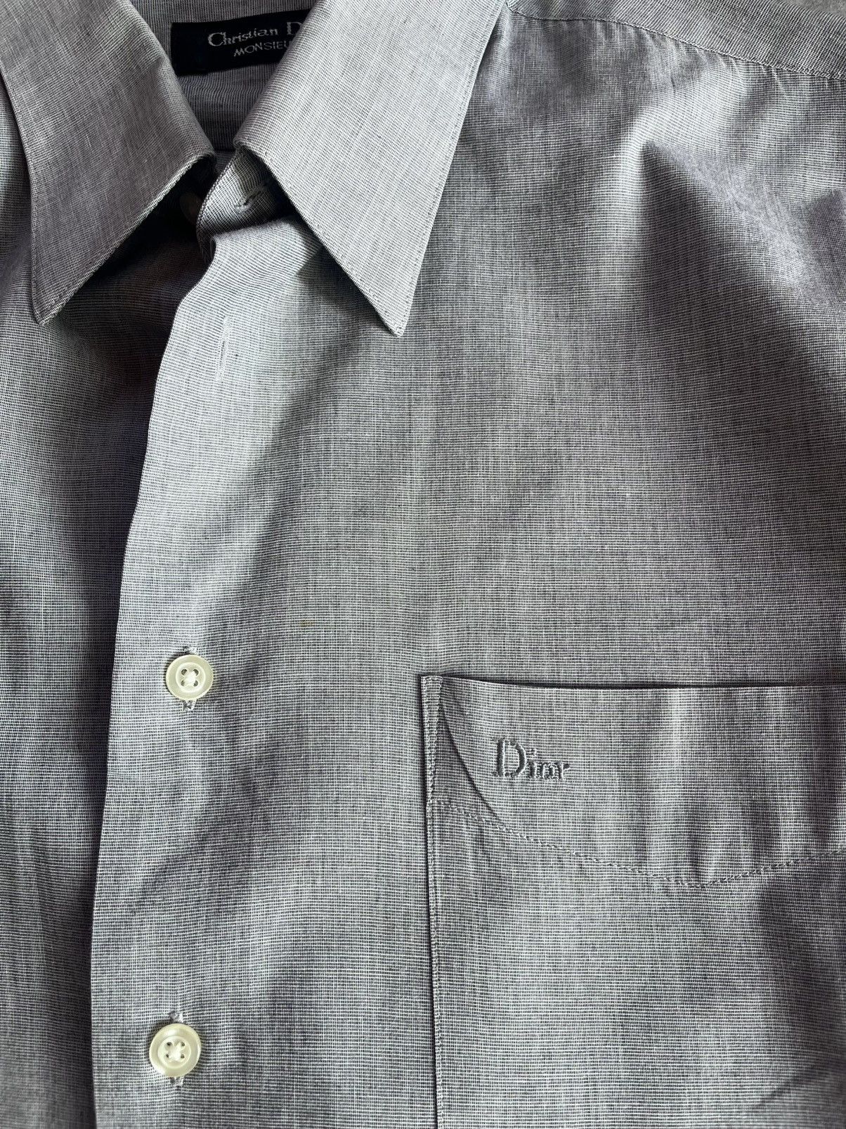 Christian Dior Monsieur Vintage 90s Christian Dior Monsieur Pocket Logo Shirt 41 Size US L / EU 52-54 / 3 - 5 Thumbnail