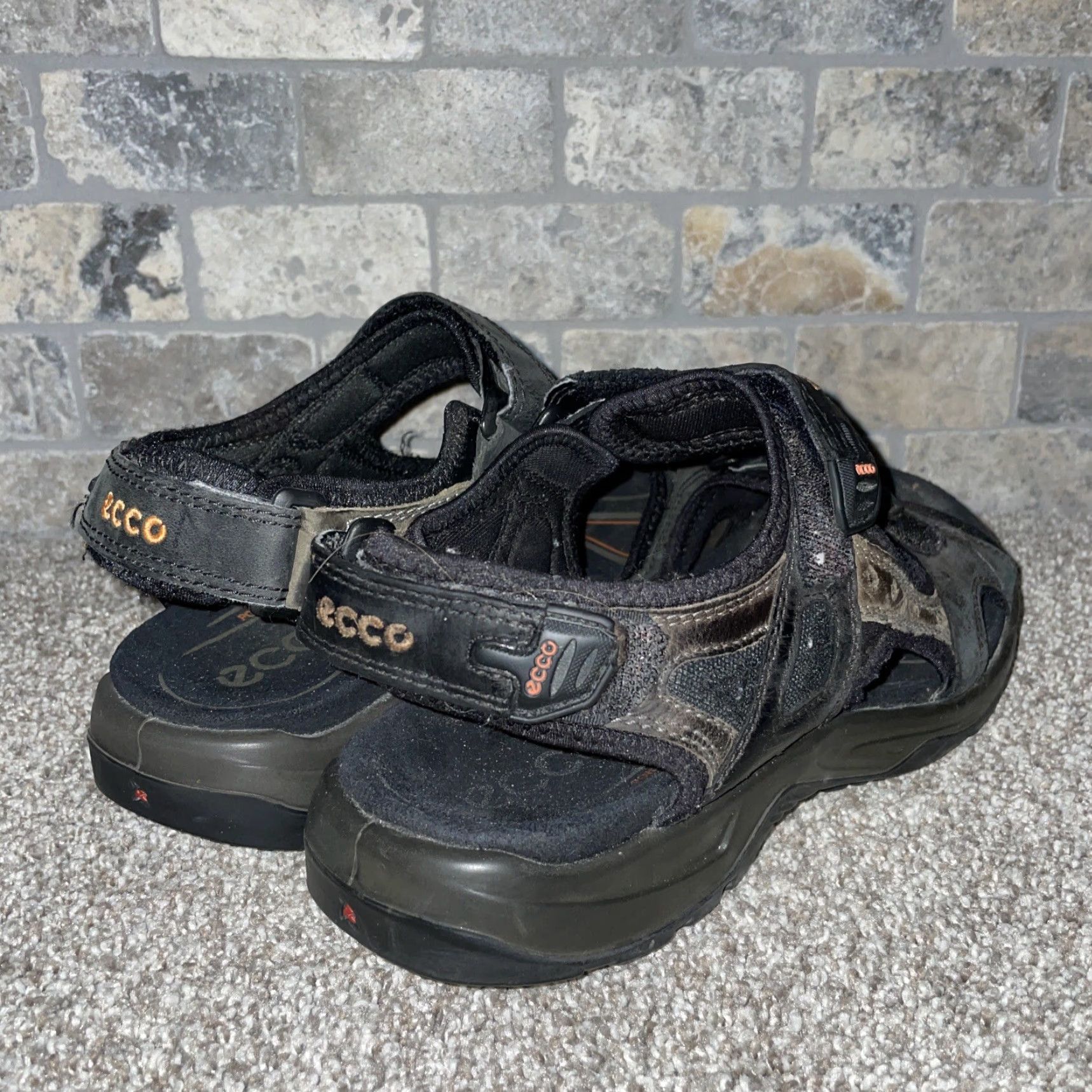 Ecco Ecco Receptor Sandals Mens 42 Black Slip-On Shoes Men Size ONE SIZE - 2 Thumbnail