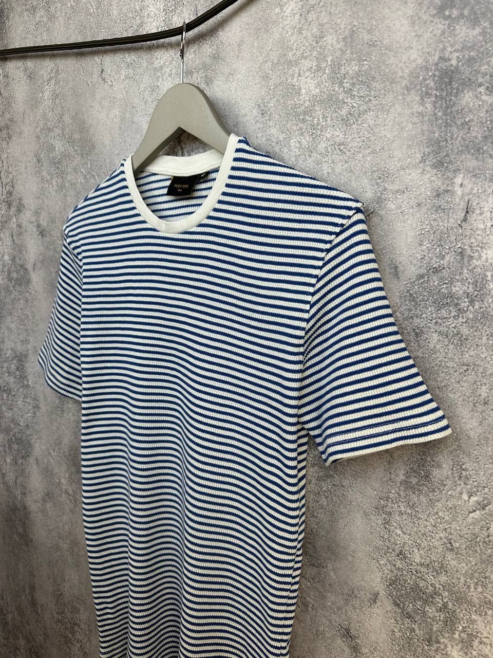 Percival Percival Pelle Pelle Knitted Crew T-Shirt Striped SS Stretch Size US M / EU 48-50 / 2 - 5 Thumbnail