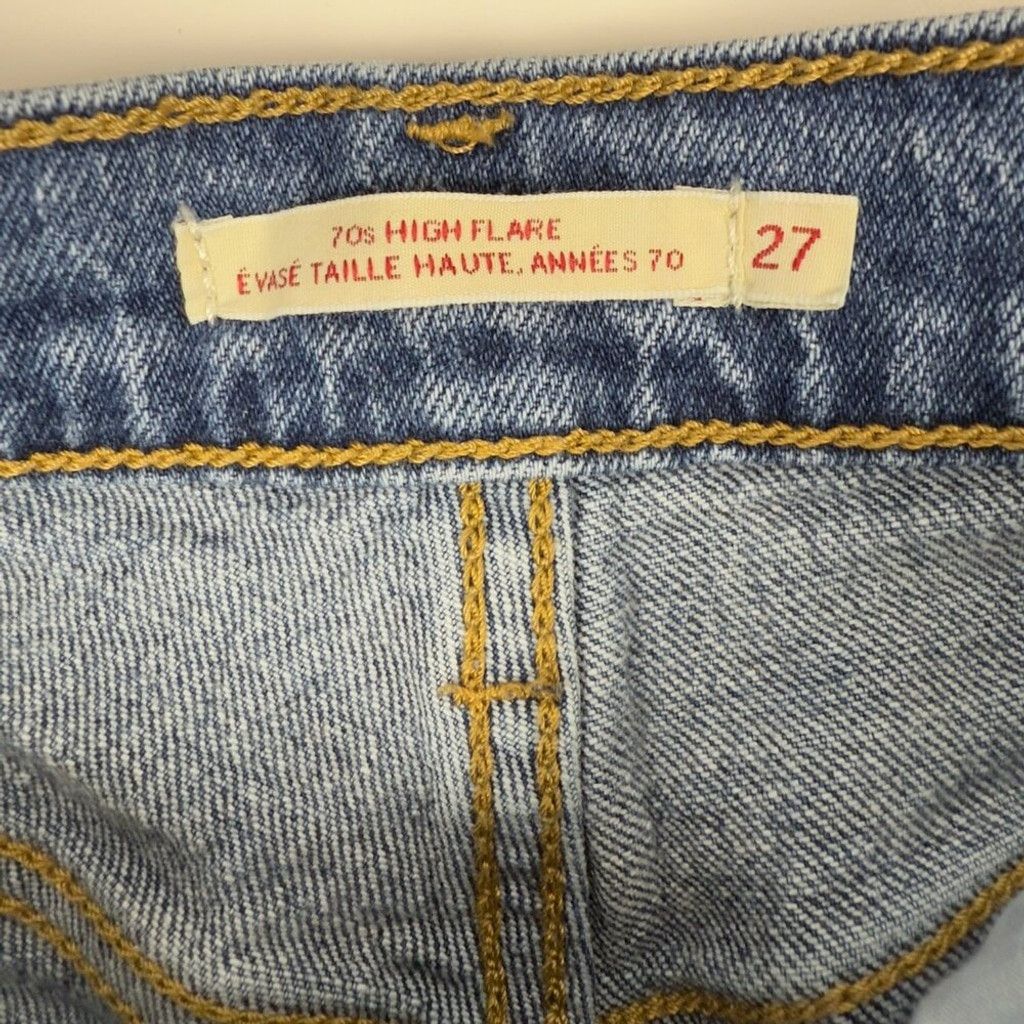 Levi's Levi's 70's High Rise Flare Straight Blue Wash Jeans Size 27 Size 27" / US 4 / IT 40 - 6 Thumbnail