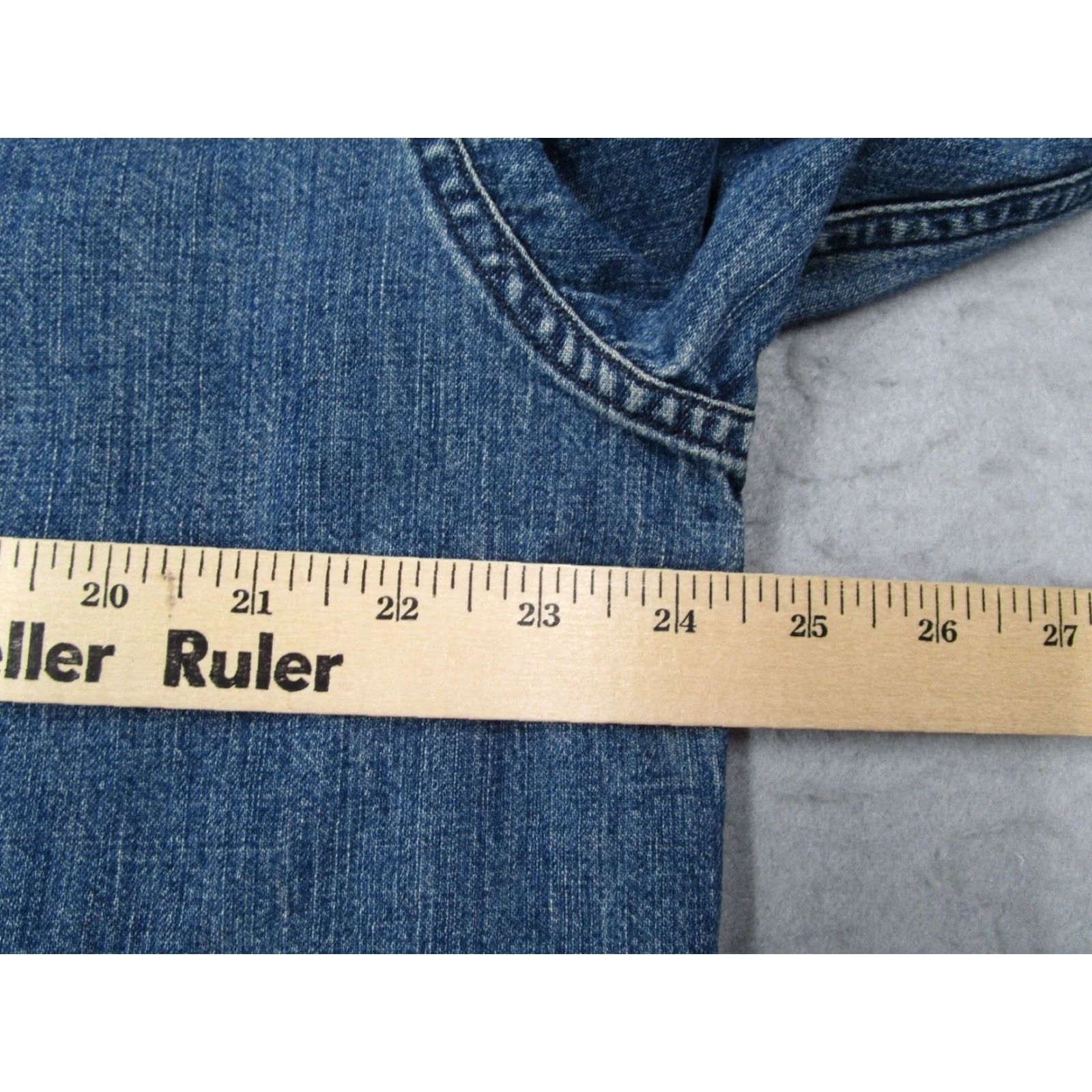 Gap Gap Mens Large Blue Denim Long Sleeve Button Up Shirt Pearl Snaps Workwear Cotton Size US L / EU 52-54 / 3 - 7 Thumbnail