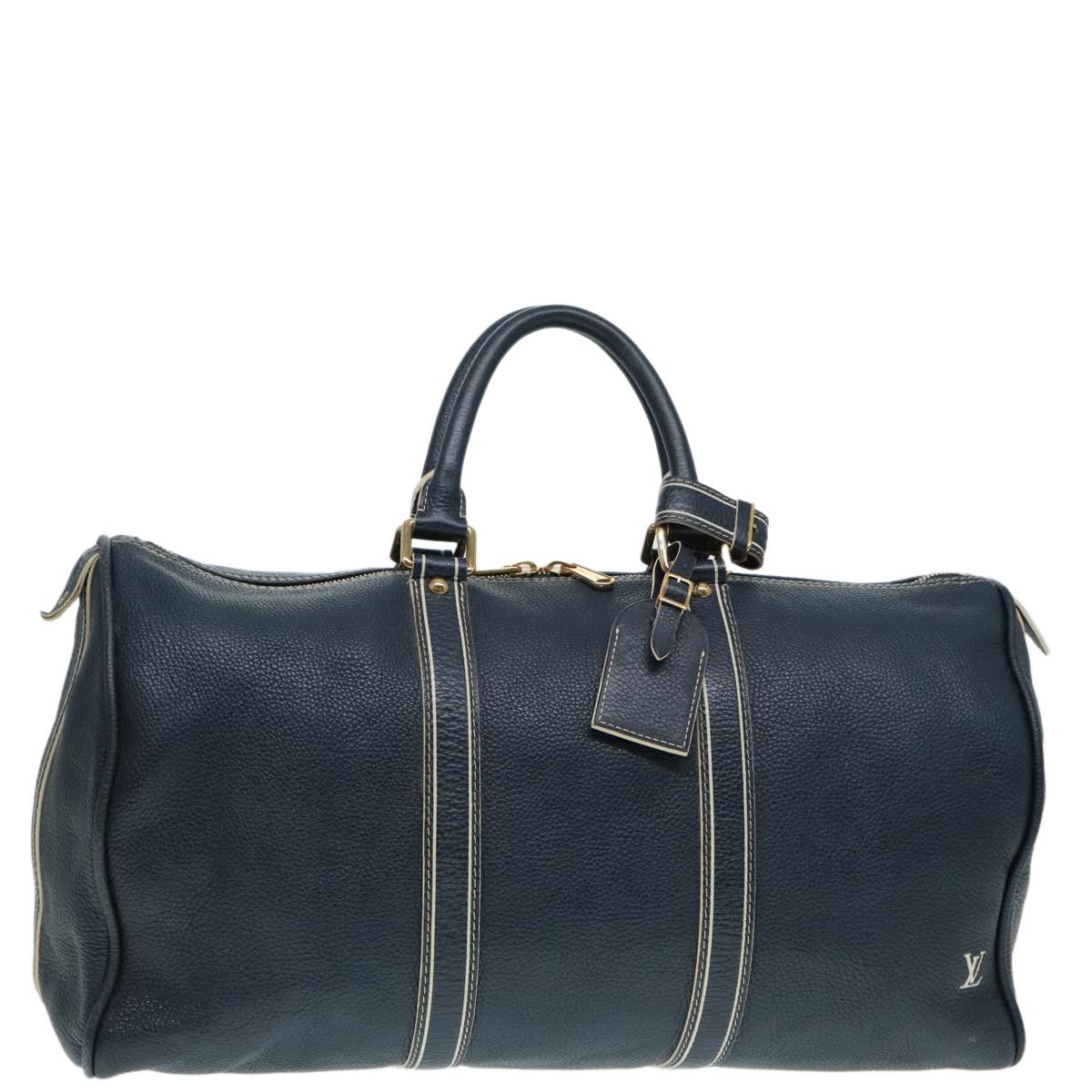 Louis Vuitton Keepall 50 Navy Leather Travel Bag (Pre-Owned) Size ONE SIZE - 1 Thumbnail