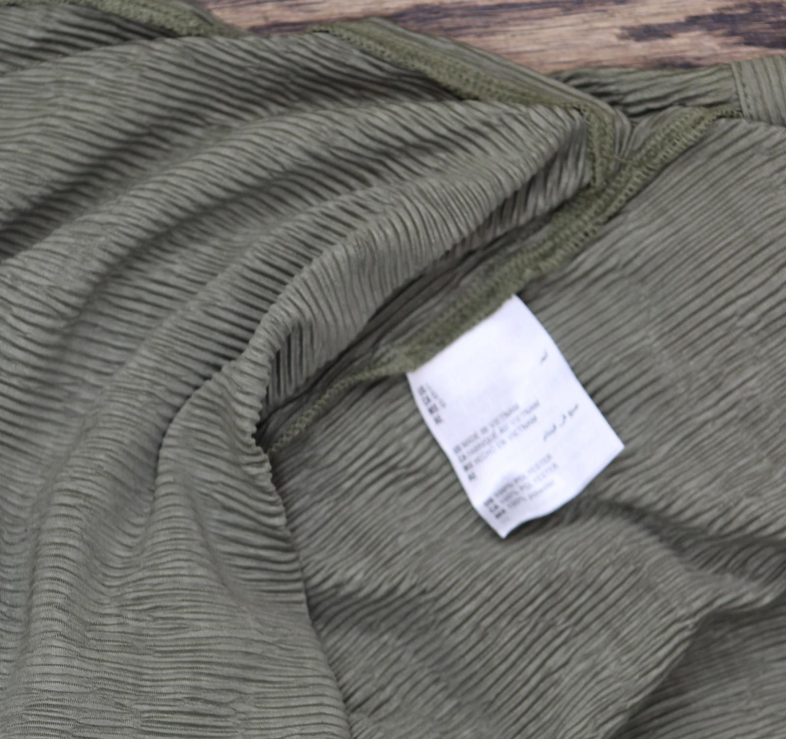 Alfani New Alfani Textured Button Up Roll Tab Shirt Top Green L Size L / US 10 / IT 46 - 5 Thumbnail