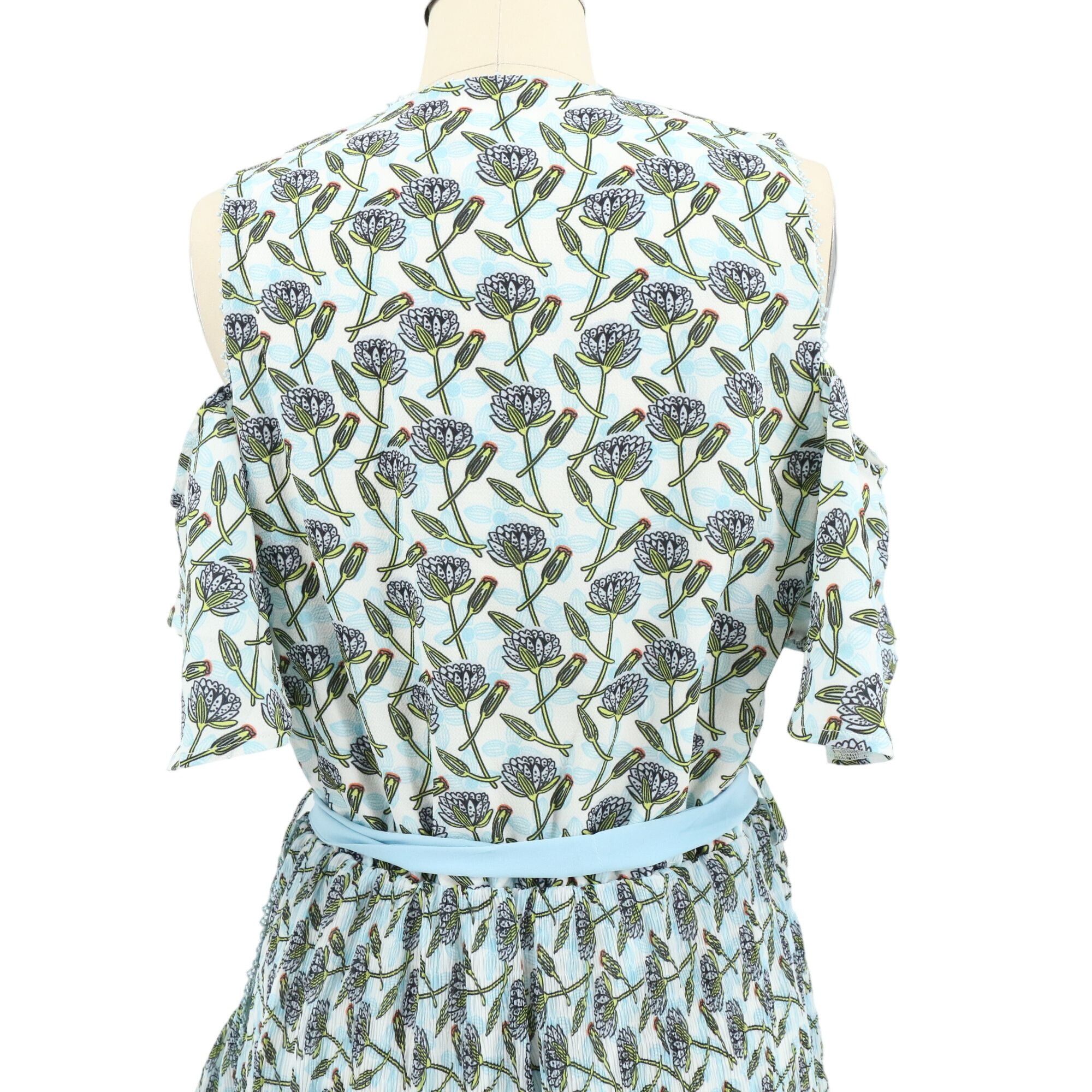 Other NWT Foxiedox Lexie Cross Floral Cold Shoulder Dress Blue Whi Size M / US 6-8 / IT 42-44 - 9 Thumbnail