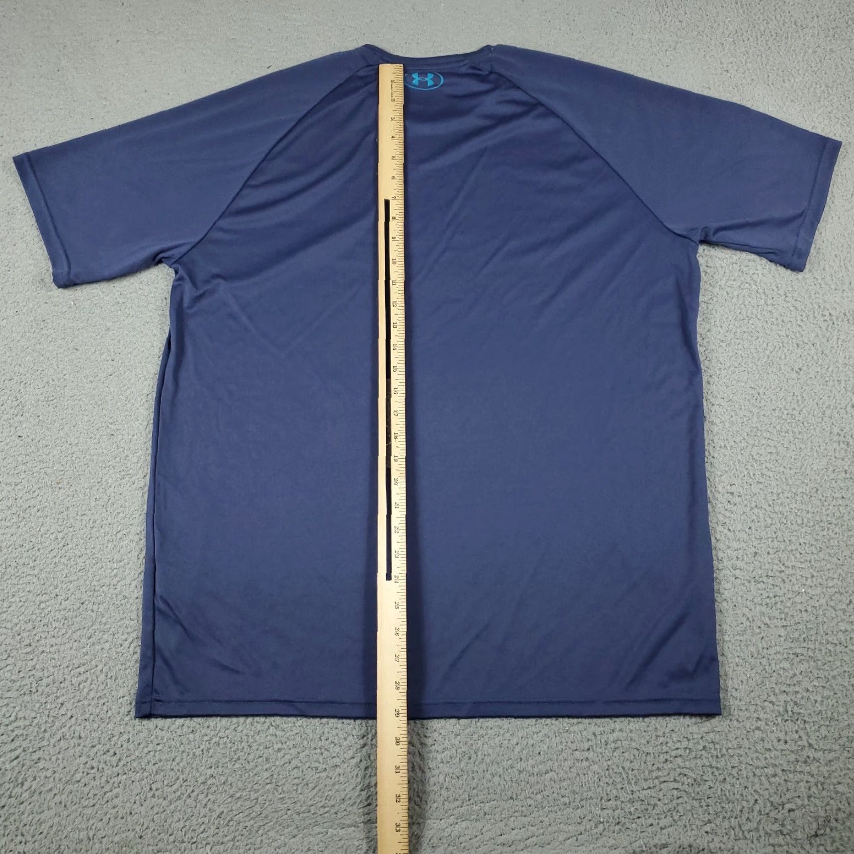 Under Armour Under Armour T Shirt Mens XL Blue HeatGear Active Work Out Regular Adult Short Sleeve Crew Neck Logo Airflow Breathable Sports Size US XL / EU 56 / 4 - 4 Thumbnail