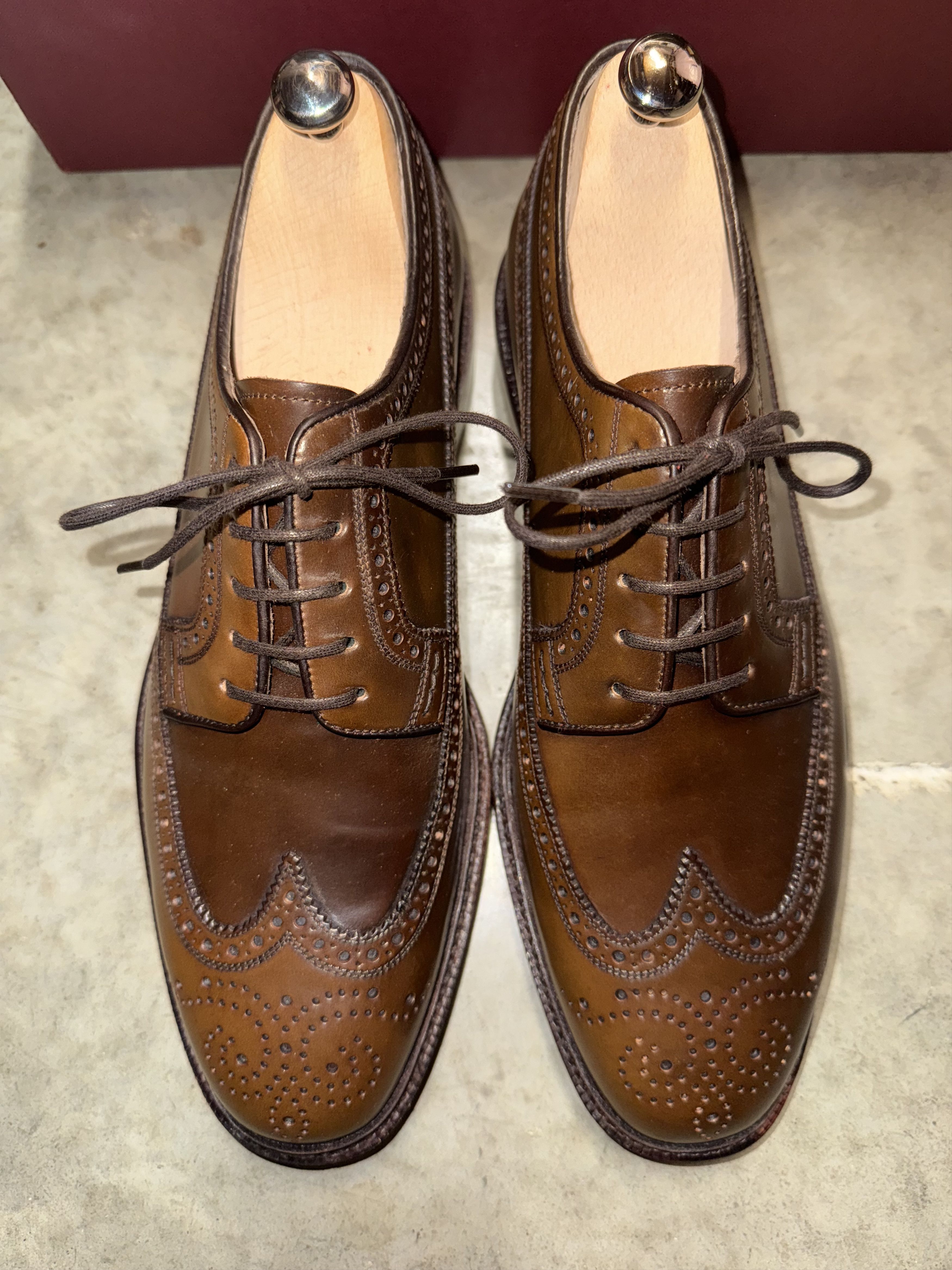 Carmina Carmina - Brown Cordovan Longwings Blucher (New) Size US 9.5 / EU 42-43 - 1 Thumbnail