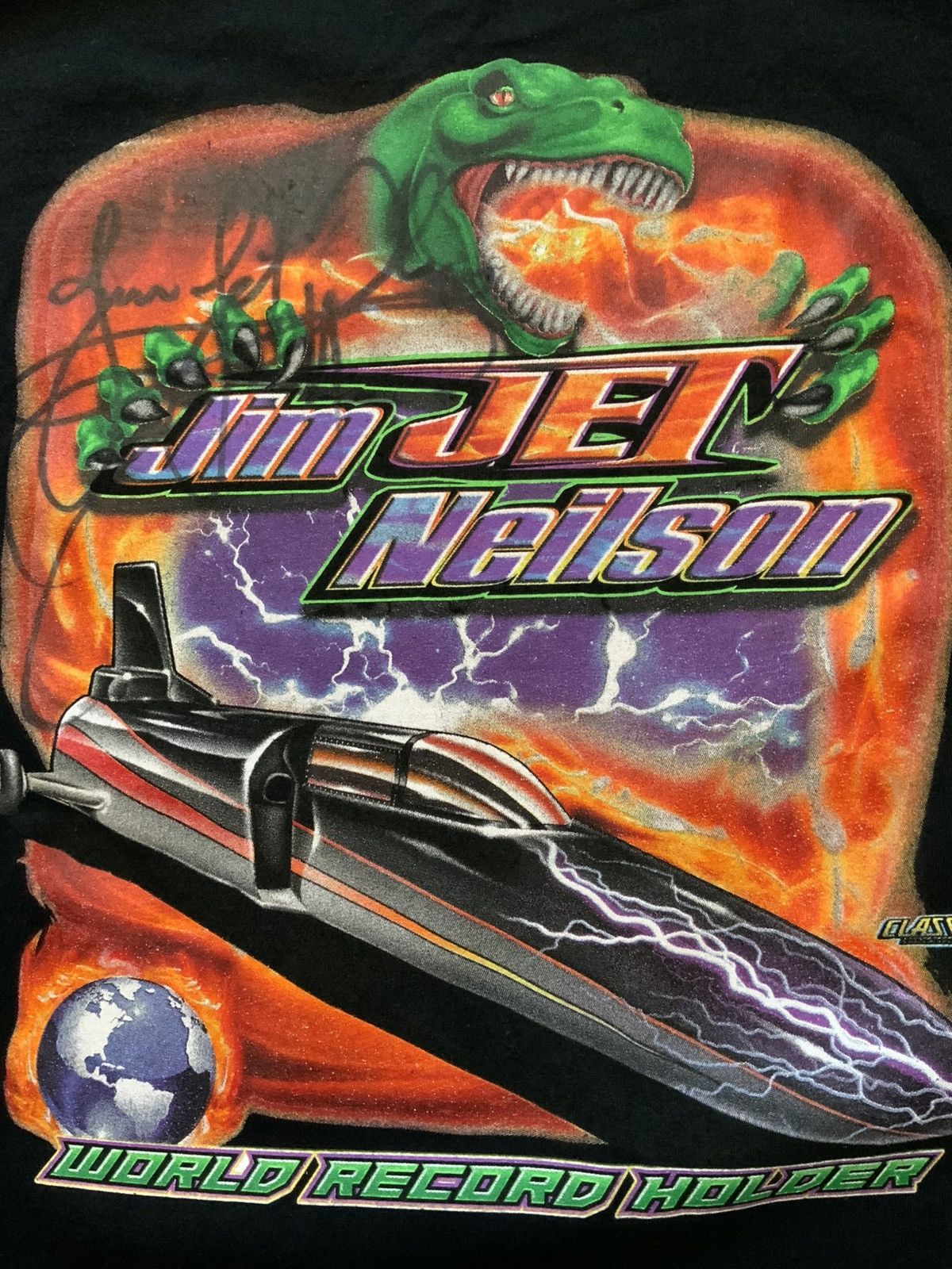 Other Jim “Jet” Neilson World Record Holder Autographed T-Shirt Size US XL / EU 56 / 4 - 5 Thumbnail