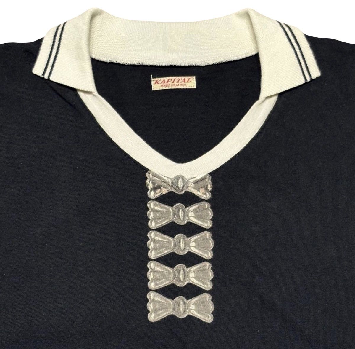 Kapital KAPITAL Butterfly Concho Print Skipper Ringer Polo V-Neck Size US S / EU 44-46 / 1 - 2 Thumbnail