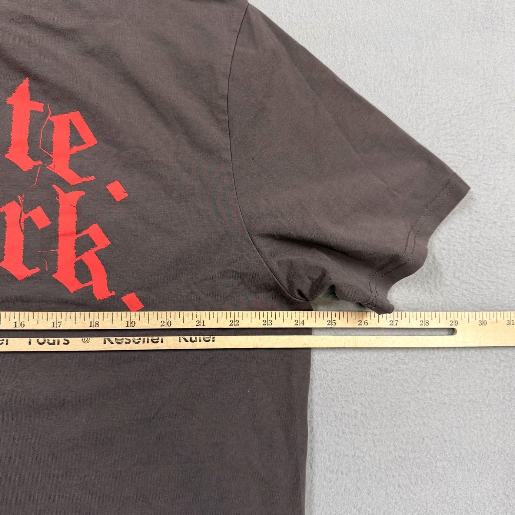 Bark Let The Dog Eat Shirt Mens 2XL Brown All Bite No Bark Slogan Graphic Tee Size US XXL / EU 58 / 5 - 5 Thumbnail