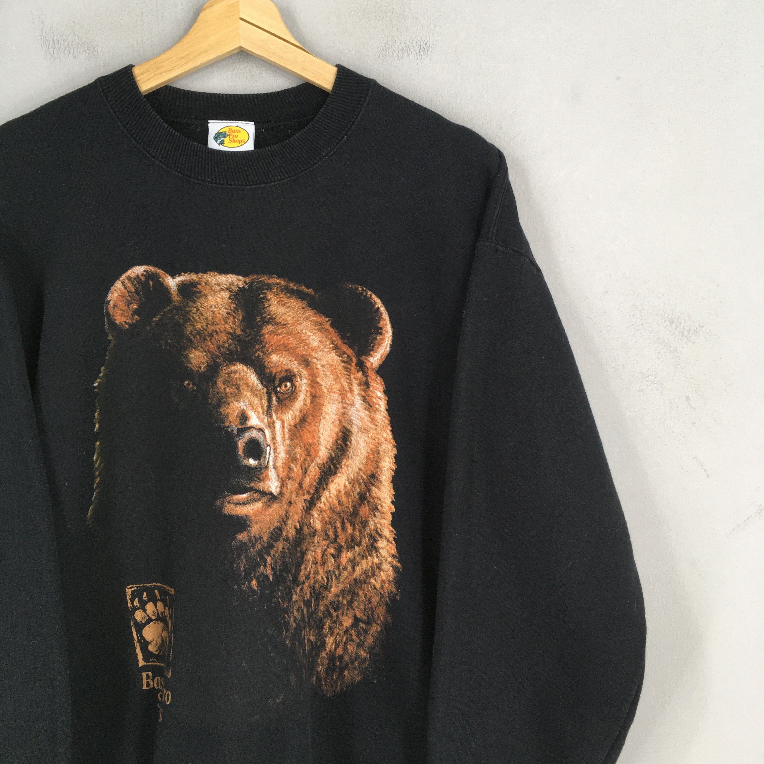 Habitat × Vintage Vintage Grizzly Bear Black Sweatshirt Medium Size US M / EU 48-50 / 2 - 2 Thumbnail