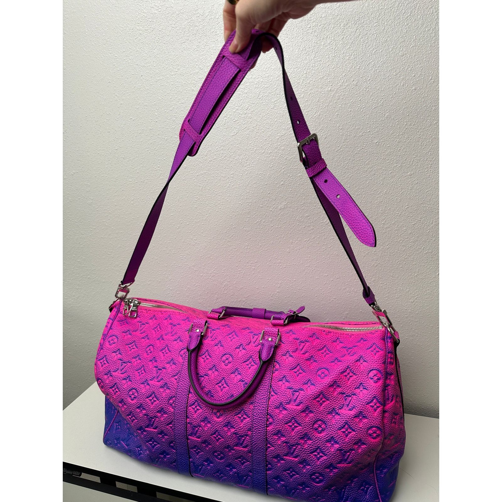 Louis Vuitton NWOT Keepall Bandouliere 50 Taurillon Illusion Virgil Abloh Size ONE SIZE - 3 Thumbnail