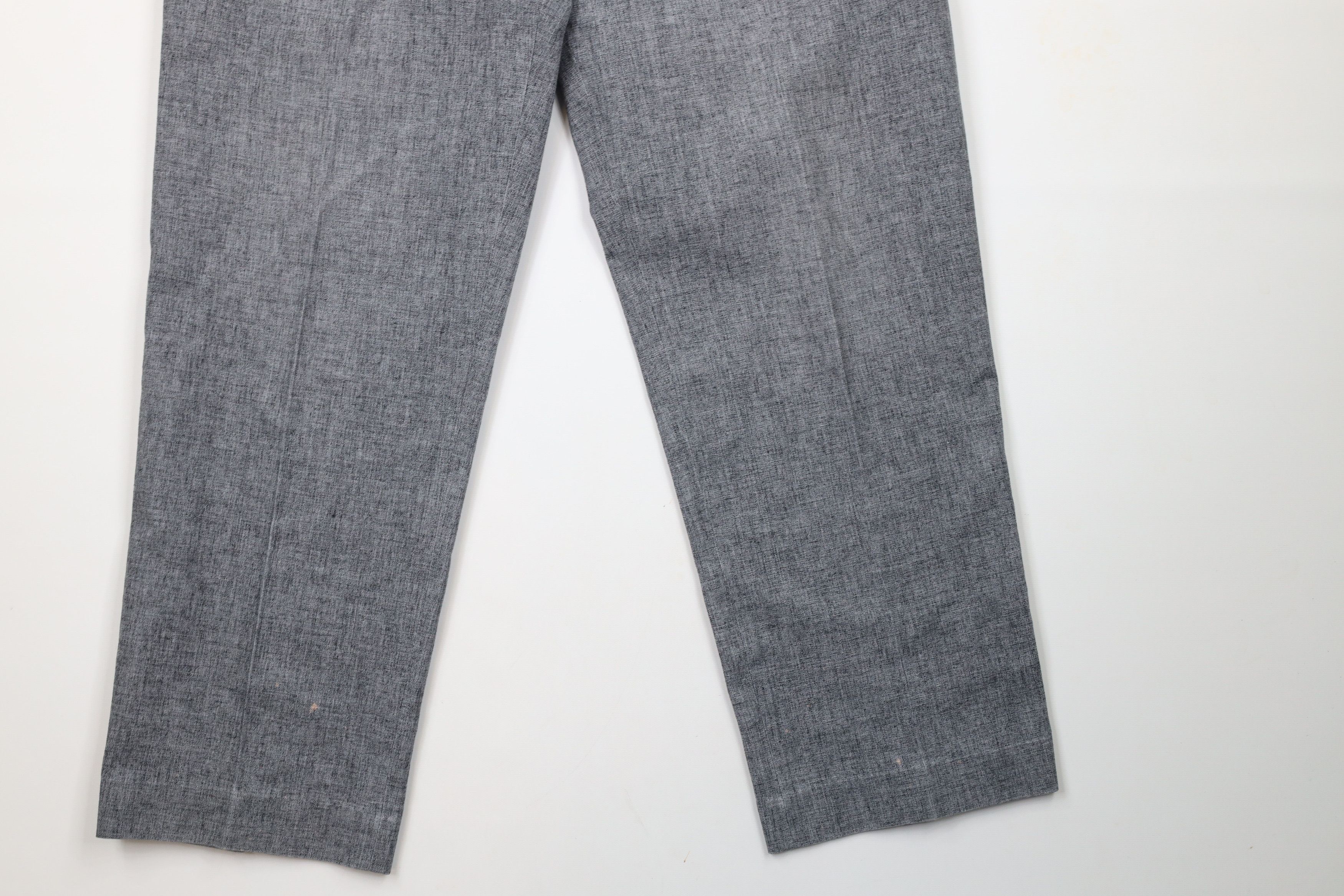 Vintage Vintage 90s Streetwear Linen Pleated Chino Pants Gray Size US 34 / EU 50 - 4 Thumbnail