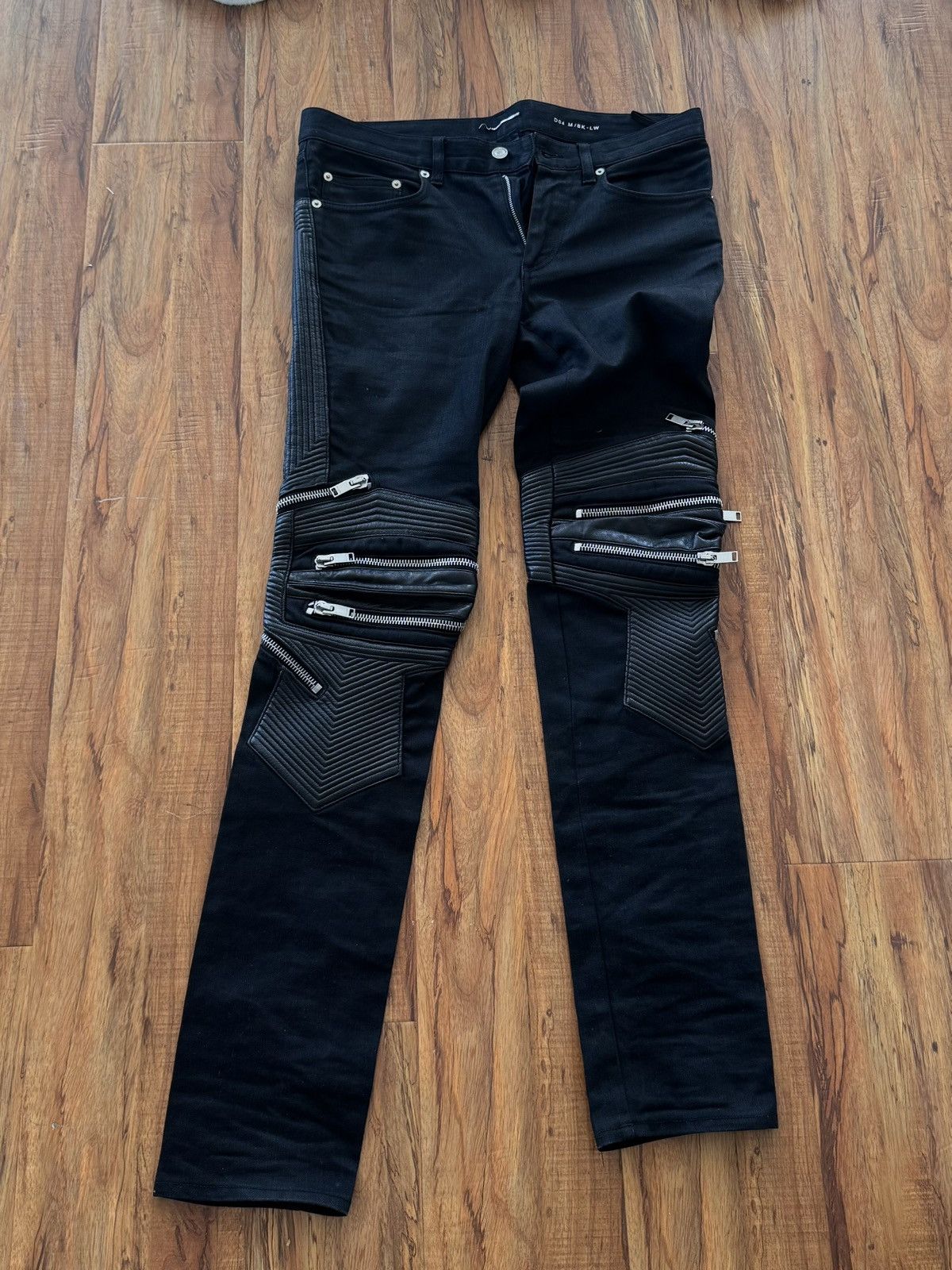 Saint Laurent Paris Saint Laurent Paris Moto Jeans Size US 31 - 3 Thumbnail