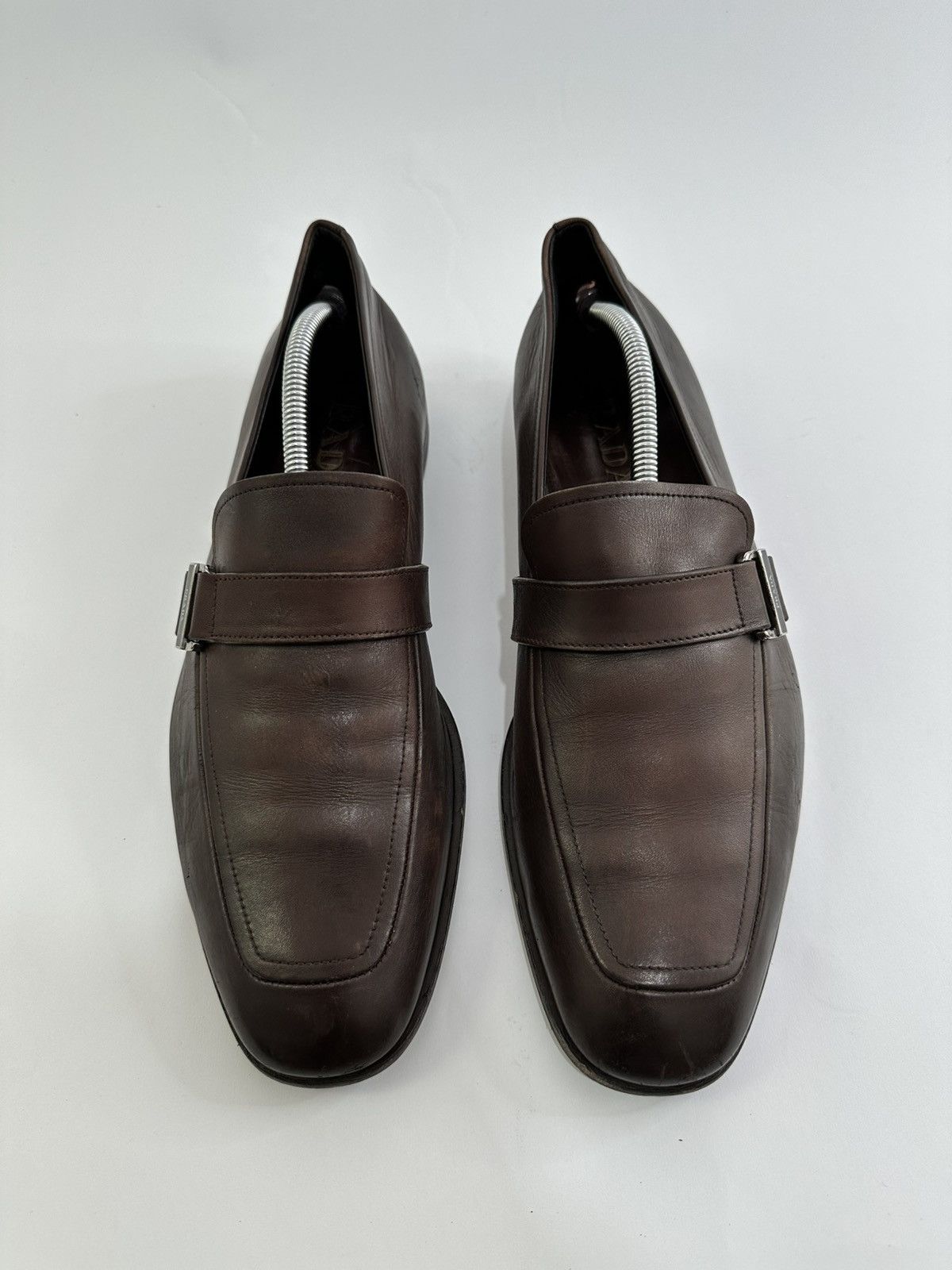Prada Prada Brown Leather Slip on Loafers Size 8UK | 9 US | 42 EU Size US 9 / EU 42 - 2 Thumbnail
