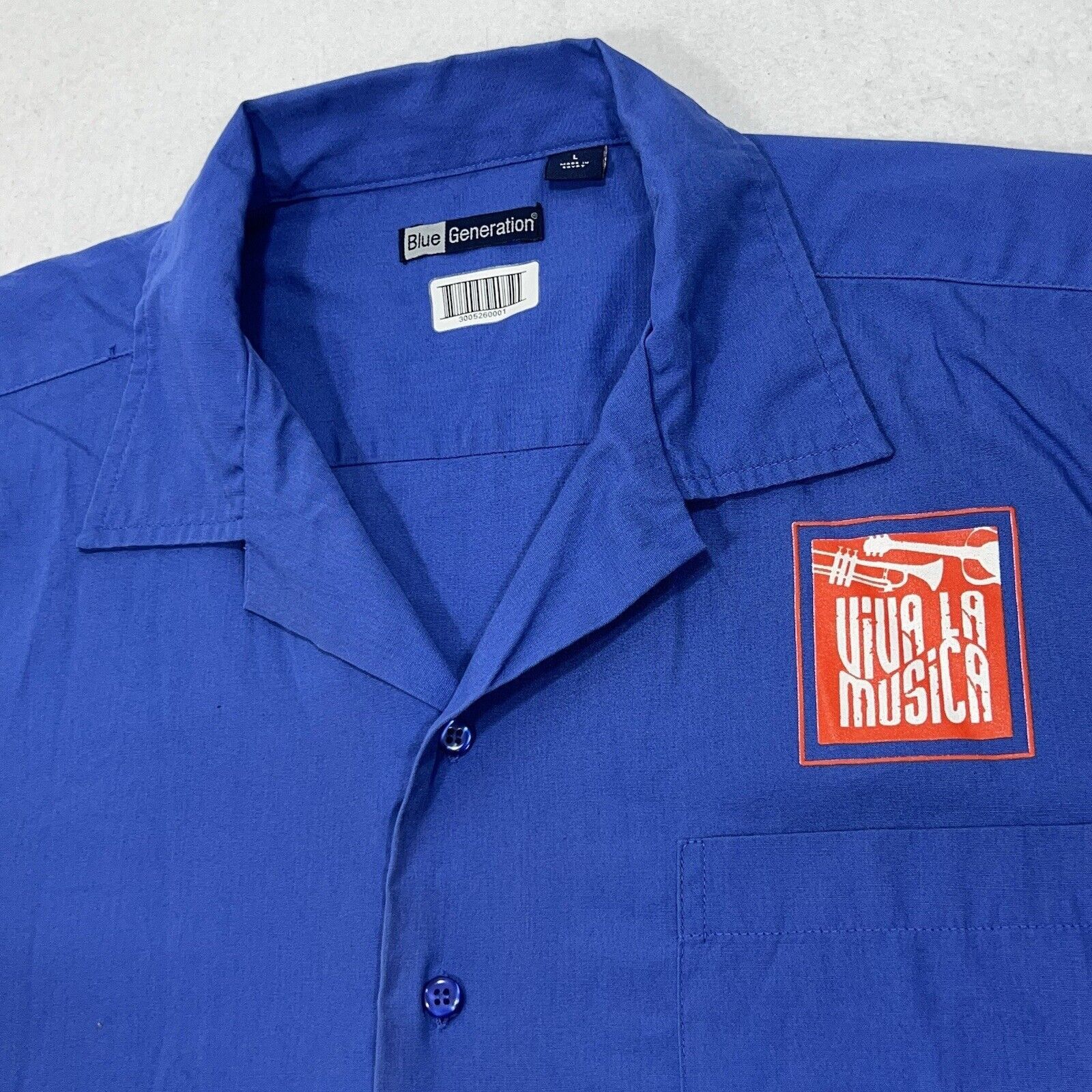 Vintage SeaWorld Viva La Musica Button Front Employee Shirt Size US L / EU 52-54 / 3 - 2 Thumbnail
