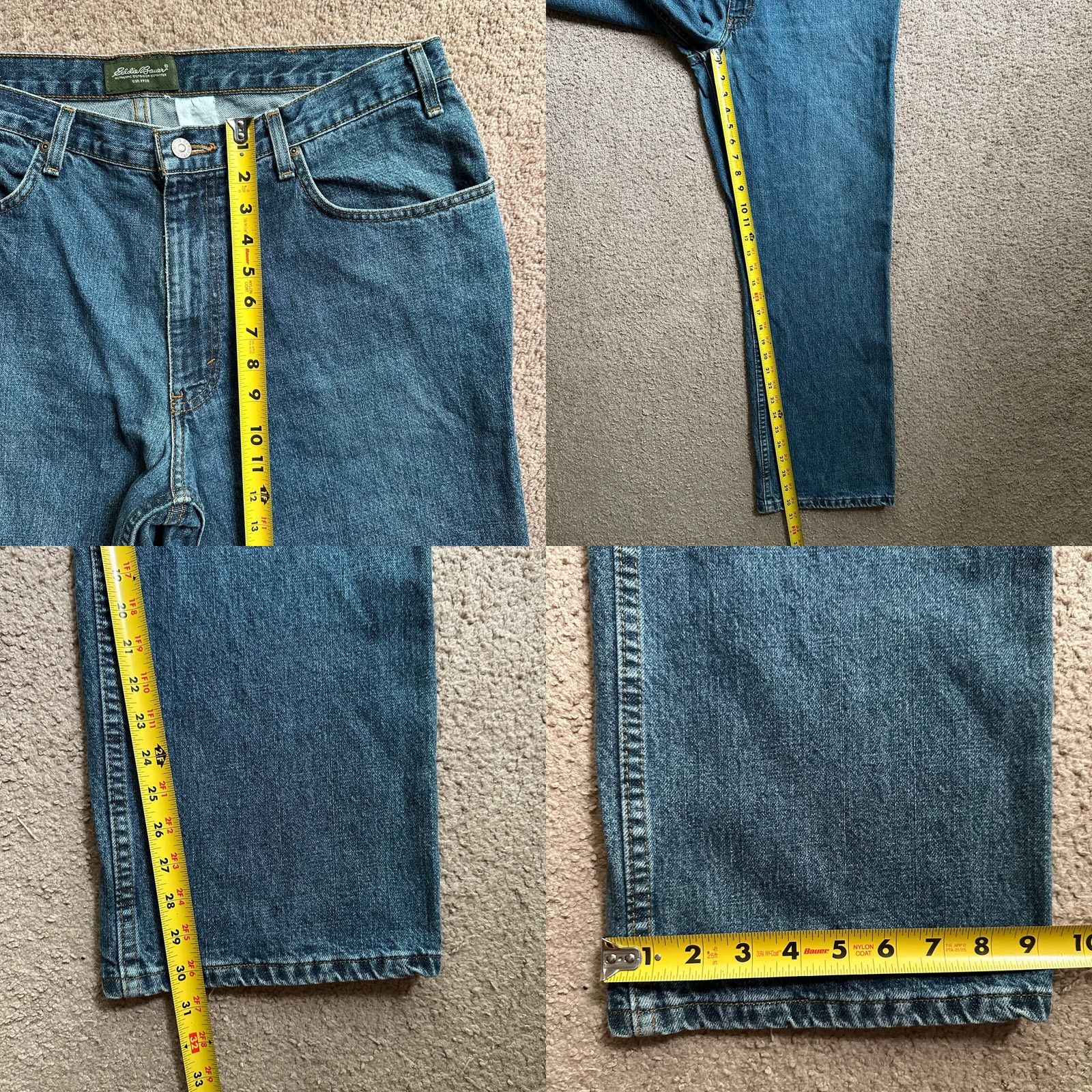 Eddie Bauer Eddie Bauer Mens Jeans 38x30 Straight Leg Mid Rise Blue Medium Wash Denim Size US 38 / EU 54 - 8 Thumbnail