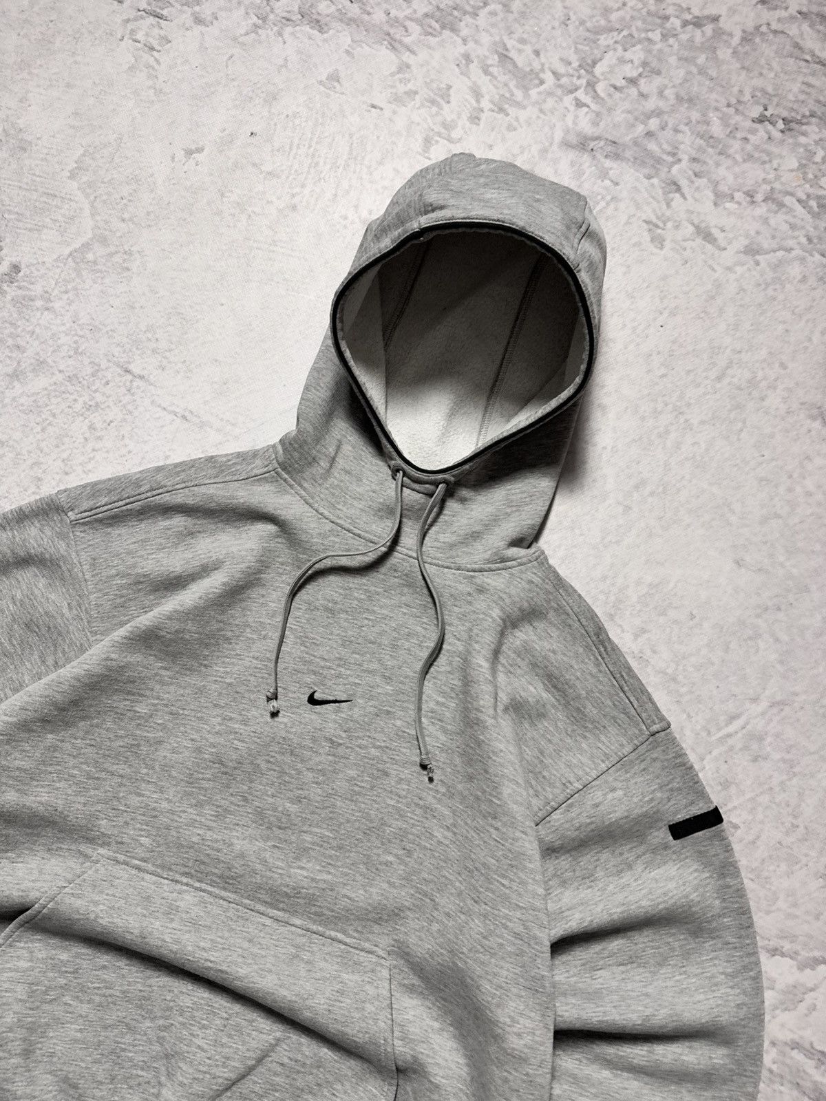Nike × Vintage 00s Nike Vintage Center Swoosh Boxy Fit Oversize Hoodie Y2K Size US M / EU 48-50 / 2 - 2 Thumbnail