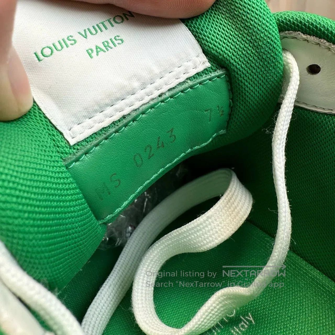 Louis Vuitton LV Trainer White Green Velcro. Size US 9.5 / EU 42-43 - 8 Thumbnail