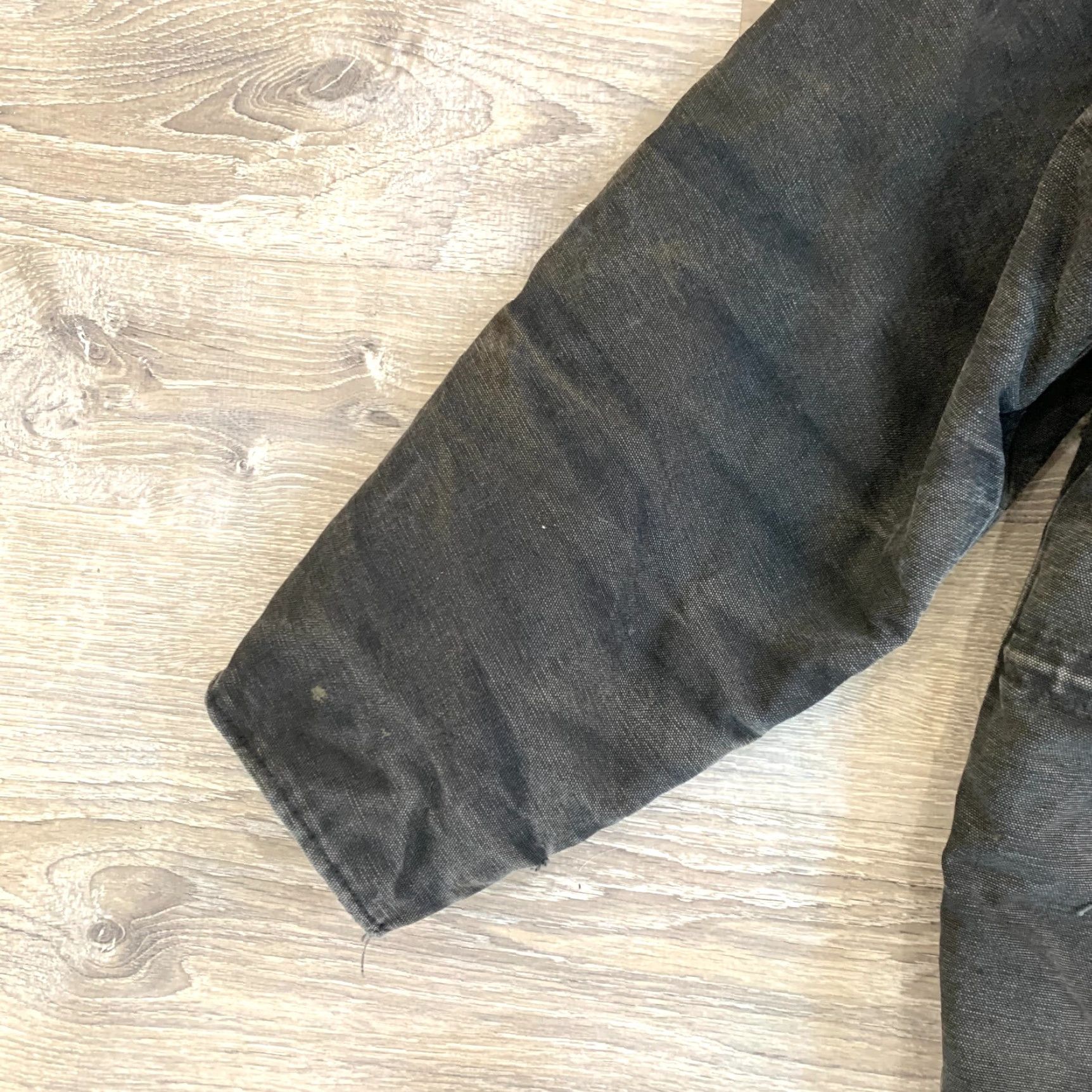 Carhartt VINTAGE Carhartt Jacket Canvas Chore 2XL Men Black Full Zip Chest 60" 2X 3X 90s Bleach Pockets Size US XXL / EU 58 / 5 - 4 Thumbnail