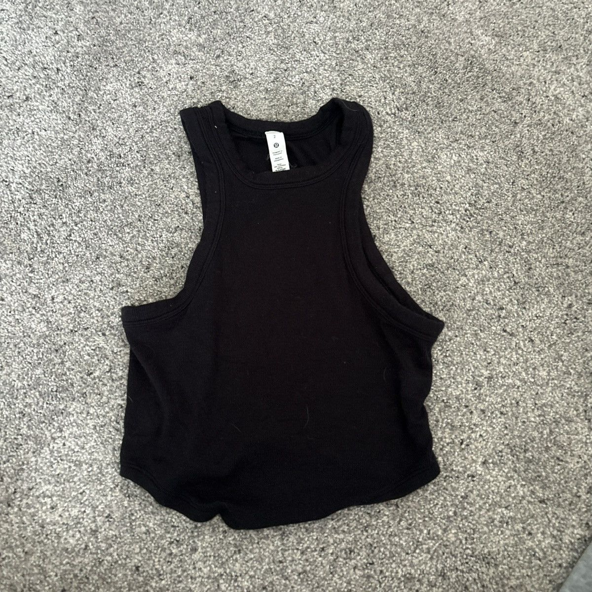 Lululemon Black Lululemon Cropped Tank Size XS / US 0-2 / IT 36-38 - 1 Thumbnail